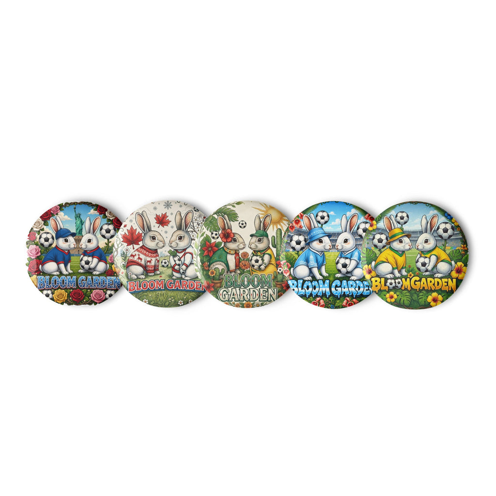 Americas Fan Badge Set ( 5 Pins ) - USA, Canada, Mexico, Argentina, Brazil - BLOOM GARDEN