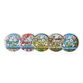 Asian Spirit Badge Set ( 5 Pins ) - Japan, Korea , Brazil, Germany, Argentina, - BLOOM GARDEN