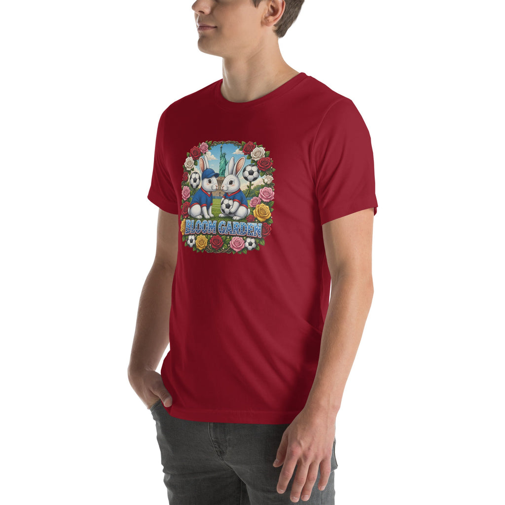 Bloom Garden American Rabbit T-Shirt | USA Fan | Canada Mexico USA 2026 | Unisex - BLOOM GARDEN