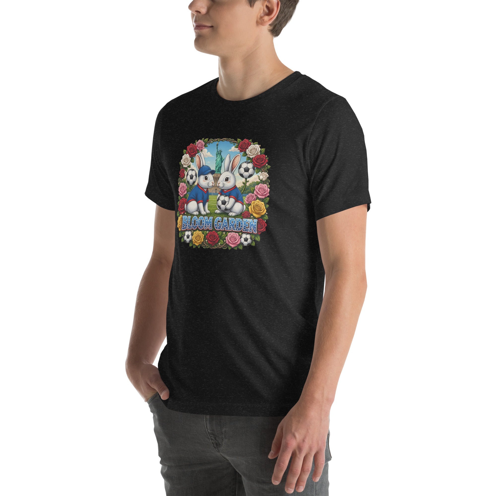 Bloom Garden American Rabbit T-Shirt | USA Fan | Canada Mexico USA 2026 | Unisex - BLOOM GARDEN