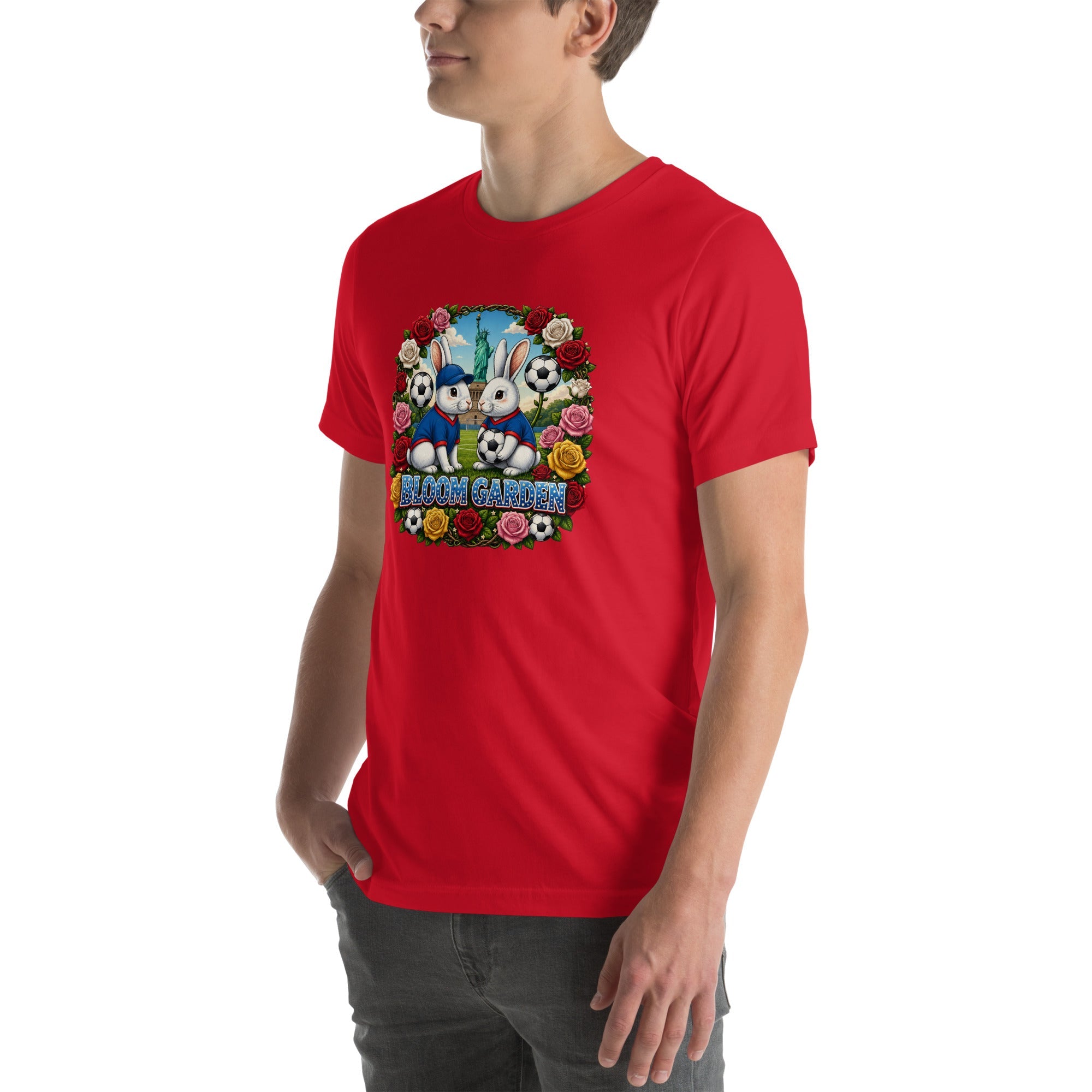 Bloom Garden American Rabbit T-Shirt | USA Fan | Canada Mexico USA 2026 | Unisex - BLOOM GARDEN