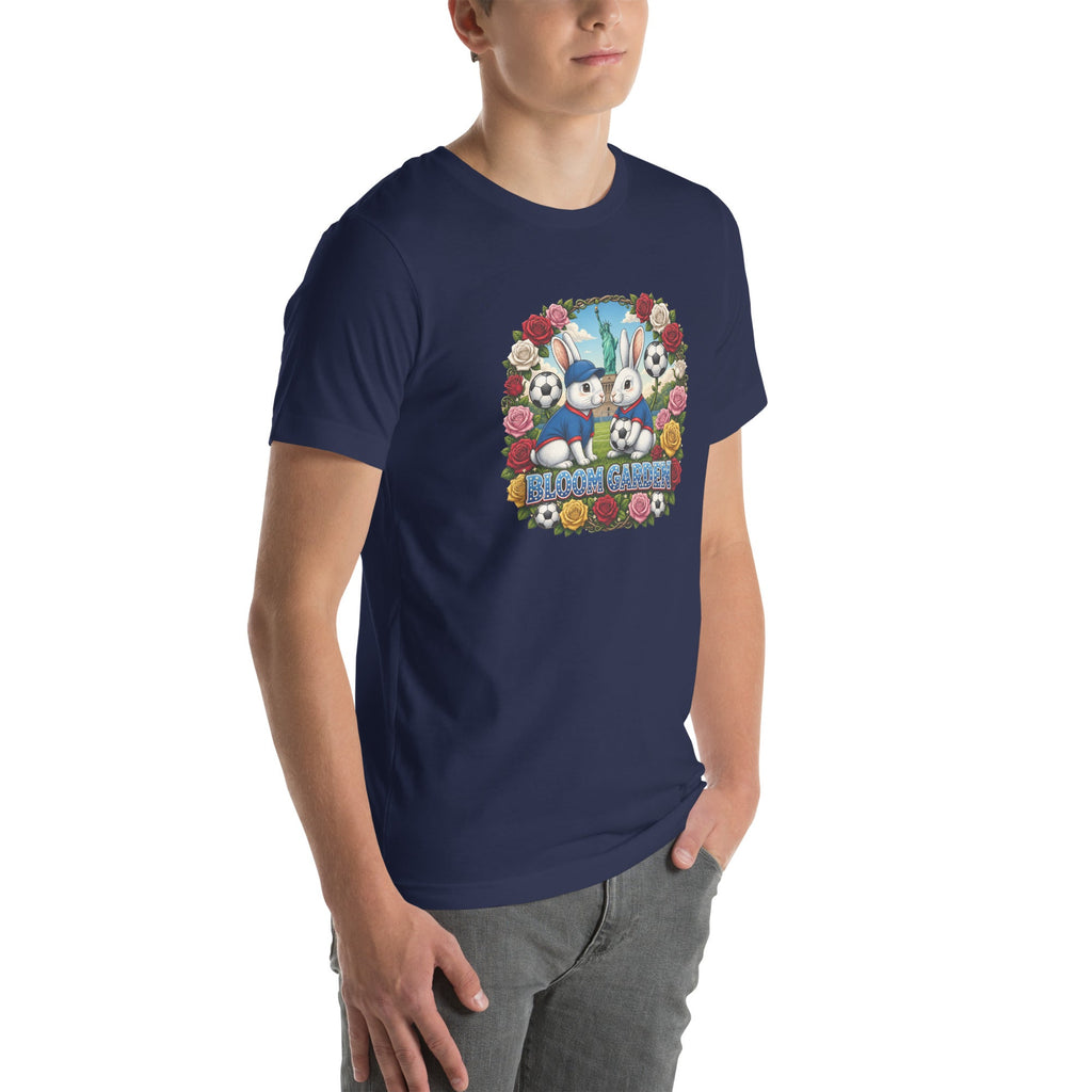 Bloom Garden American Rabbit T-Shirt | USA Fan | Canada Mexico USA 2026 | Unisex - BLOOM GARDEN