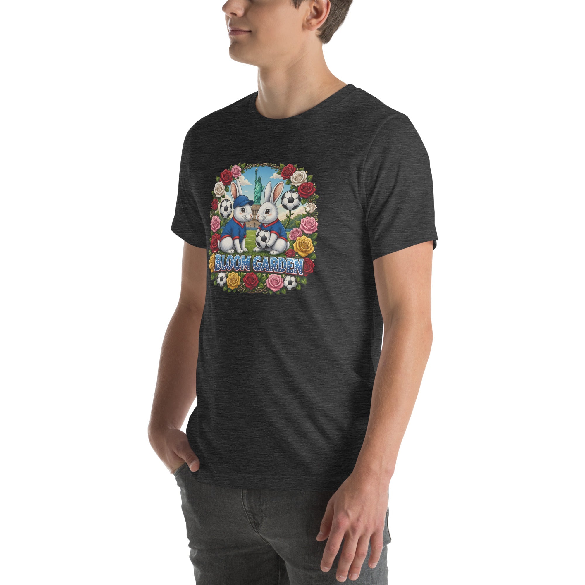 Bloom Garden American Rabbit T-Shirt | USA Fan | Canada Mexico USA 2026 | Unisex - BLOOM GARDEN