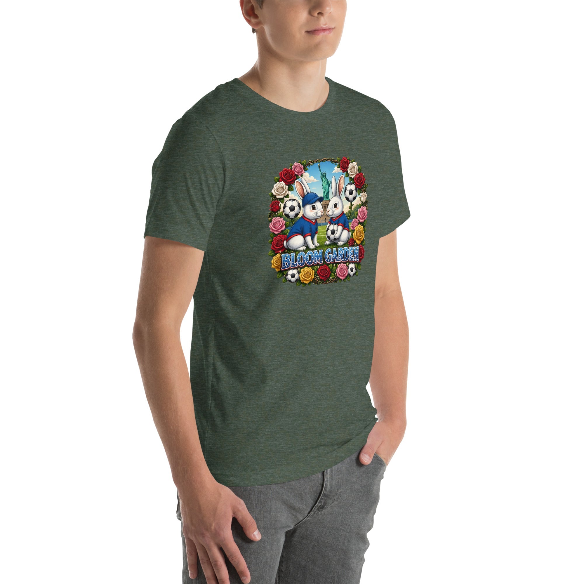 Bloom Garden American Rabbit T-Shirt | USA Fan | Canada Mexico USA 2026 | Unisex - BLOOM GARDEN