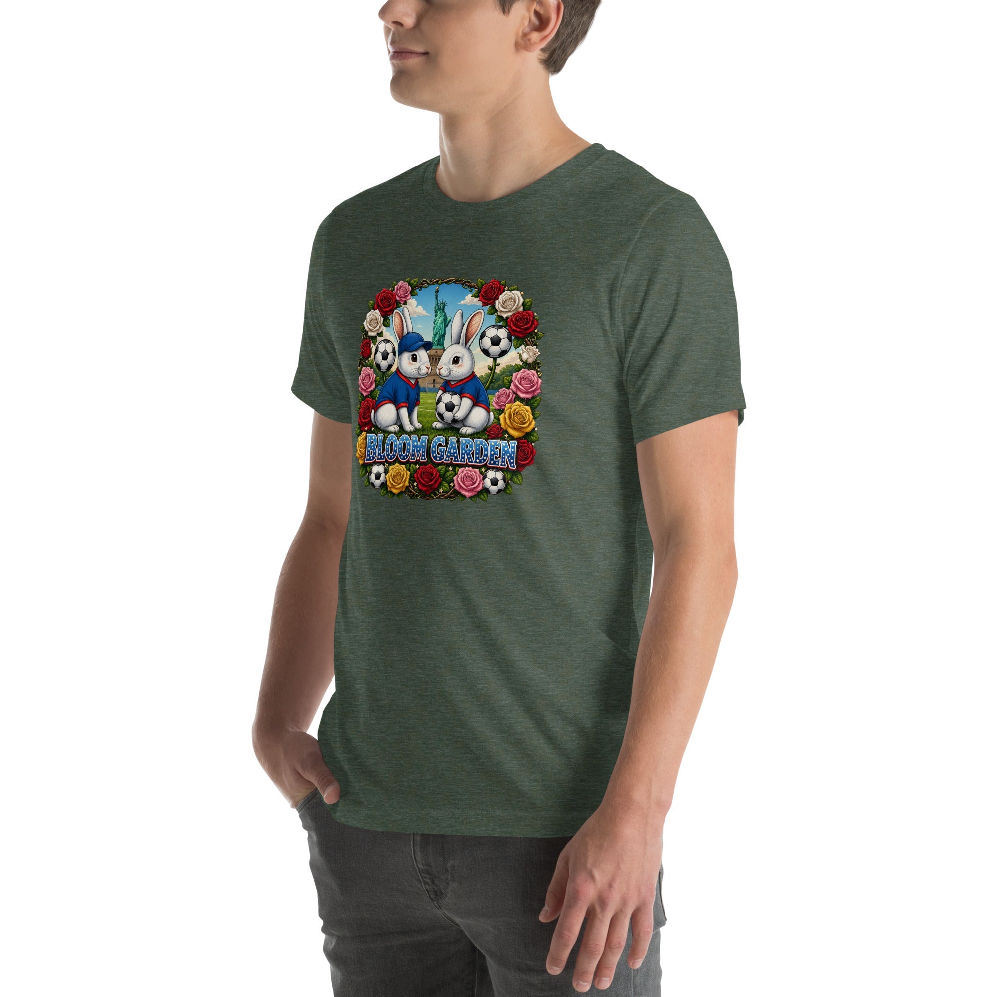 Bloom Garden American Rabbit T-Shirt | USA Fan | Canada Mexico USA 2026 | Unisex - BLOOM GARDEN
