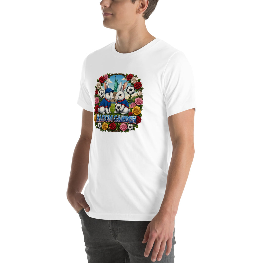 Bloom Garden American Rabbit T-Shirt | USA Fan | Canada Mexico USA 2026 | Unisex - BLOOM GARDEN