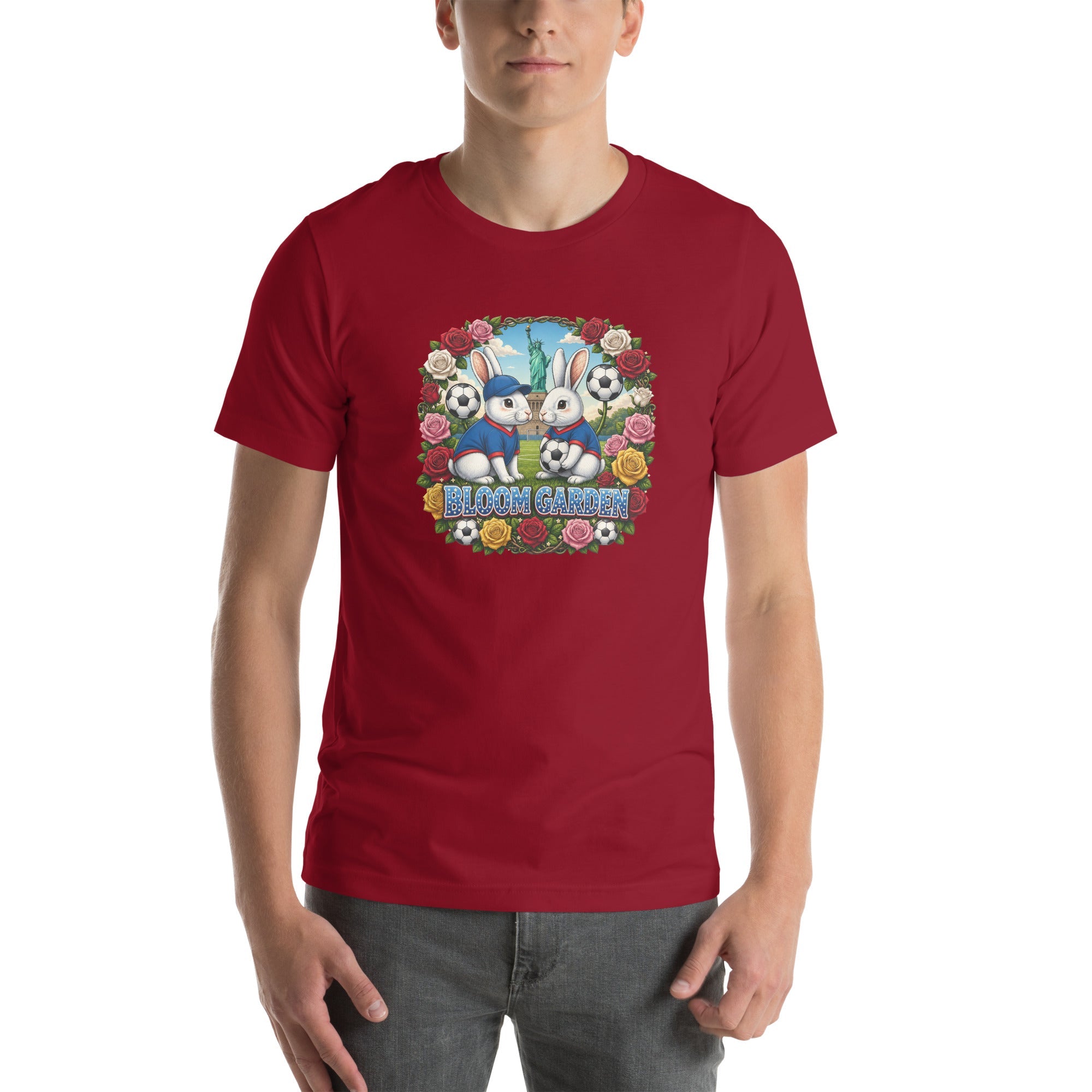 Bloom Garden American Rabbit T-Shirt | USA Fan | Canada Mexico USA 2026 | Unisex - BLOOM GARDEN