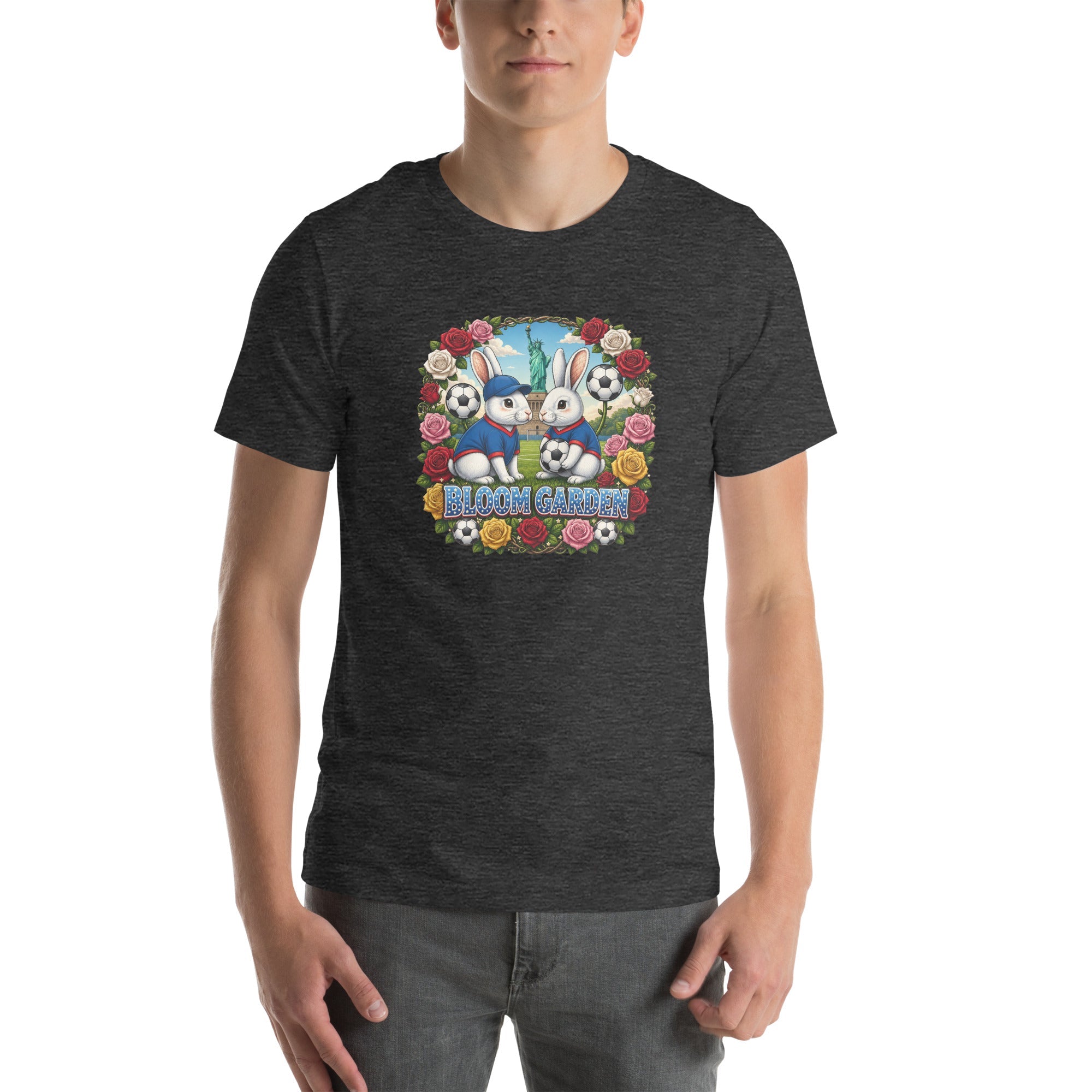 Bloom Garden American Rabbit T-Shirt | USA Fan | Canada Mexico USA 2026 | Unisex - BLOOM GARDEN