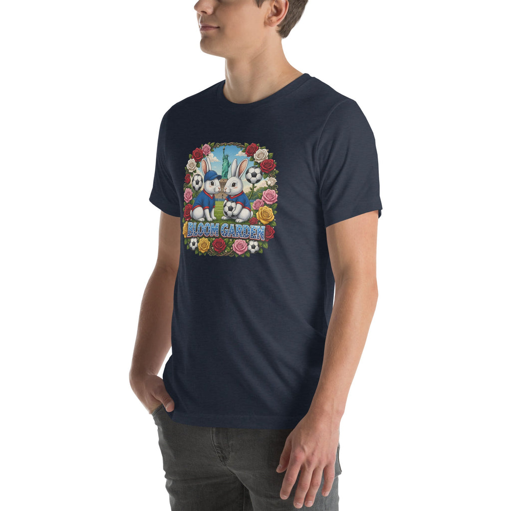 Bloom Garden American Rabbit T-Shirt | USA Fan | Canada Mexico USA 2026 | Unisex - BLOOM GARDEN