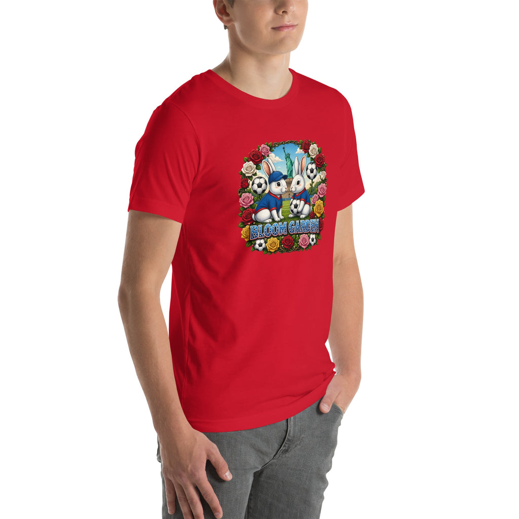 Bloom Garden American Rabbit T-Shirt | USA Fan | Canada Mexico USA 2026 | Unisex - BLOOM GARDEN