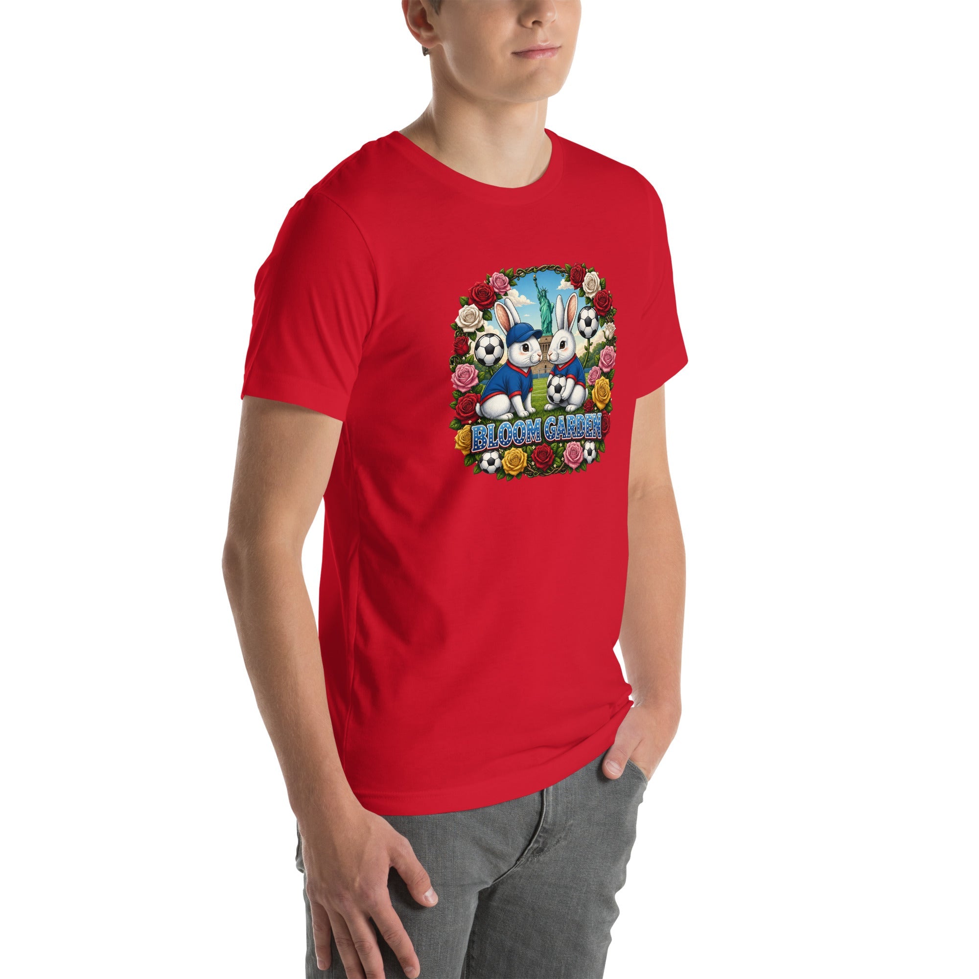 Bloom Garden American Rabbit T-Shirt | USA Fan | Canada Mexico USA 2026 | Unisex - BLOOM GARDEN