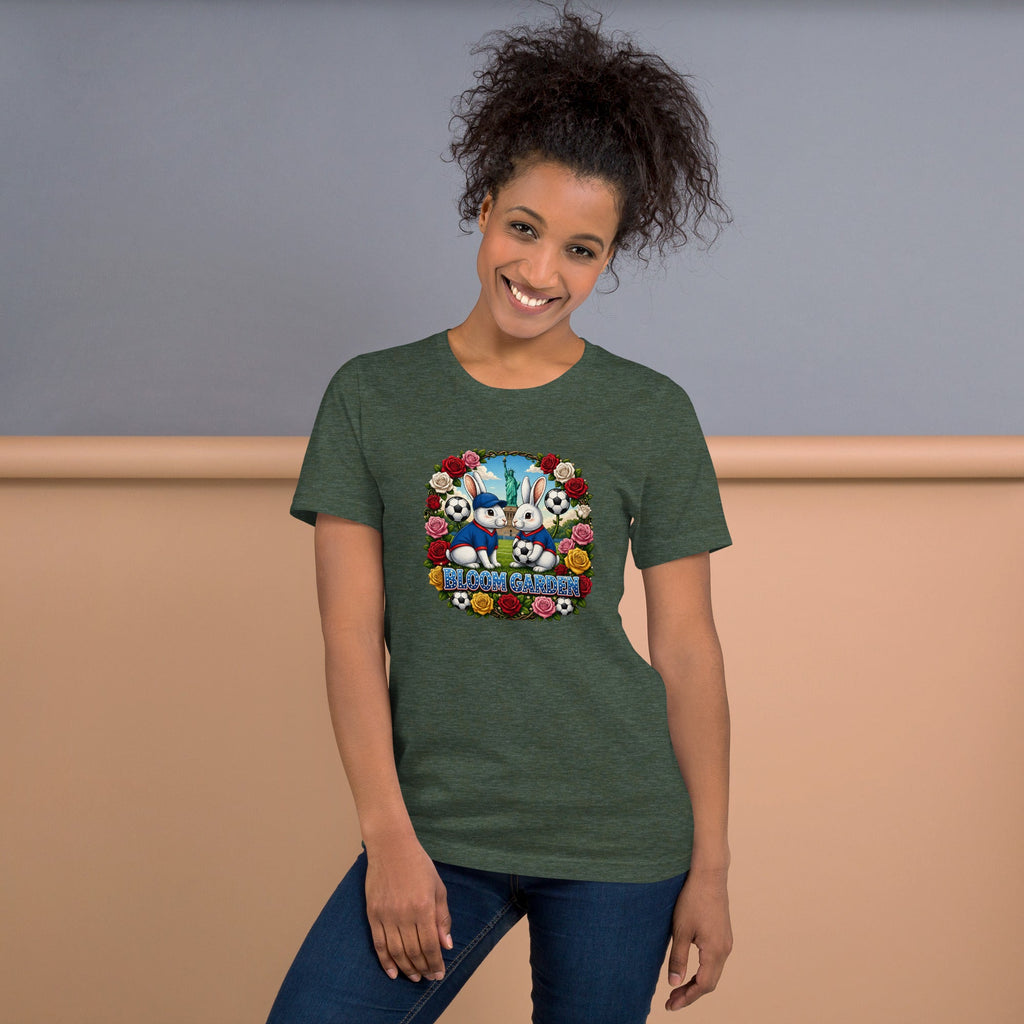 Bloom Garden American Rabbit T-Shirt | USA Fan | Canada Mexico USA 2026 | Unisex - BLOOM GARDEN