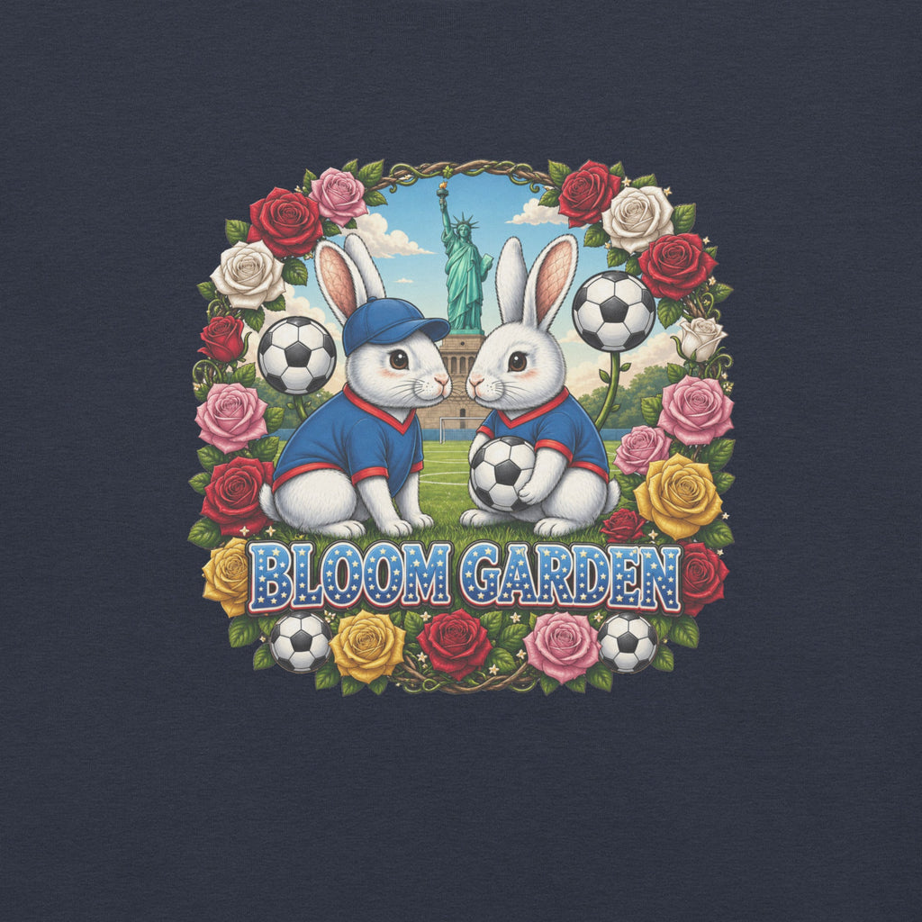Bloom Garden American Rabbit T-Shirt | USA Fan | Canada Mexico USA 2026 | Unisex - BLOOM GARDEN