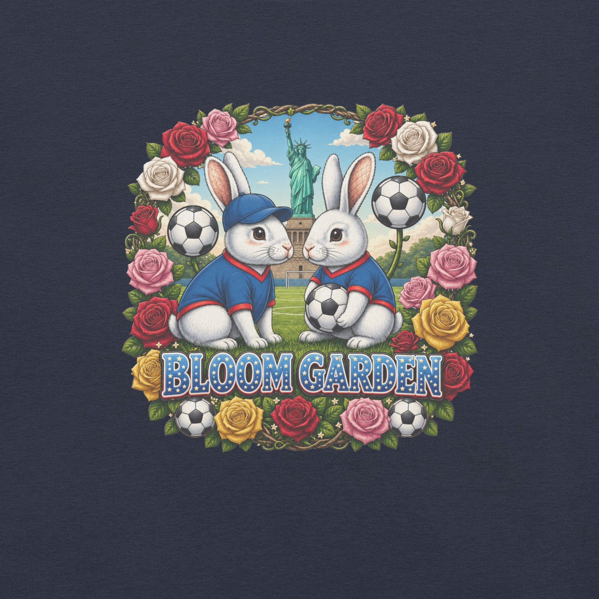 Bloom Garden American Rabbit T-Shirt | USA Fan | Canada Mexico USA 2026 | Unisex - BLOOM GARDEN