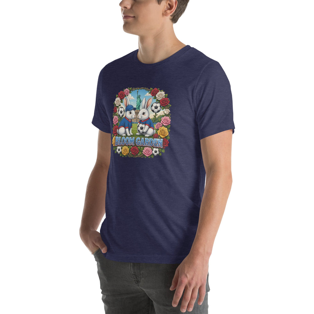 Bloom Garden American Rabbit T-Shirt | USA Fan | Canada Mexico USA 2026 | Unisex - BLOOM GARDEN