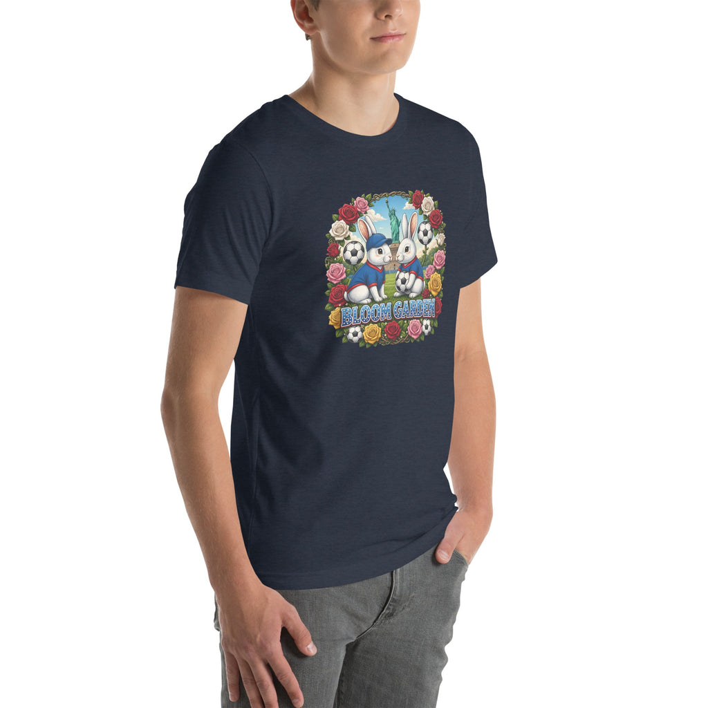 Bloom Garden American Rabbit T-Shirt | USA Fan | Canada Mexico USA 2026 | Unisex - BLOOM GARDEN
