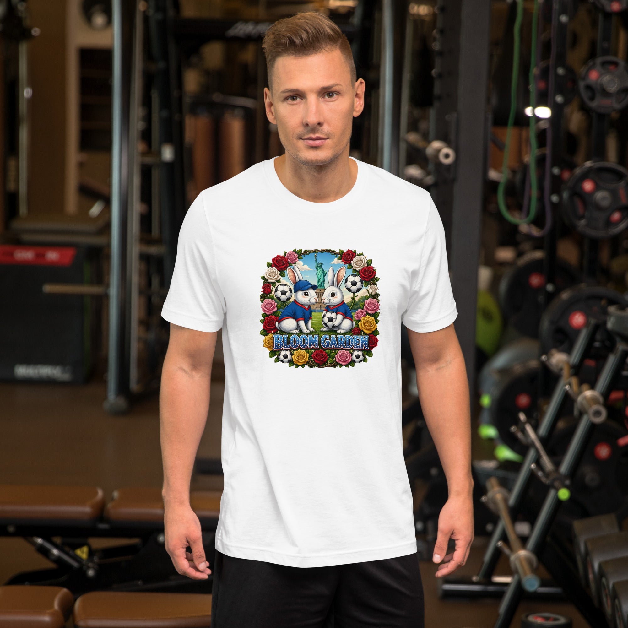 Bloom Garden American Rabbit T-Shirt | USA Fan | Canada Mexico USA 2026 | Unisex - BLOOM GARDEN