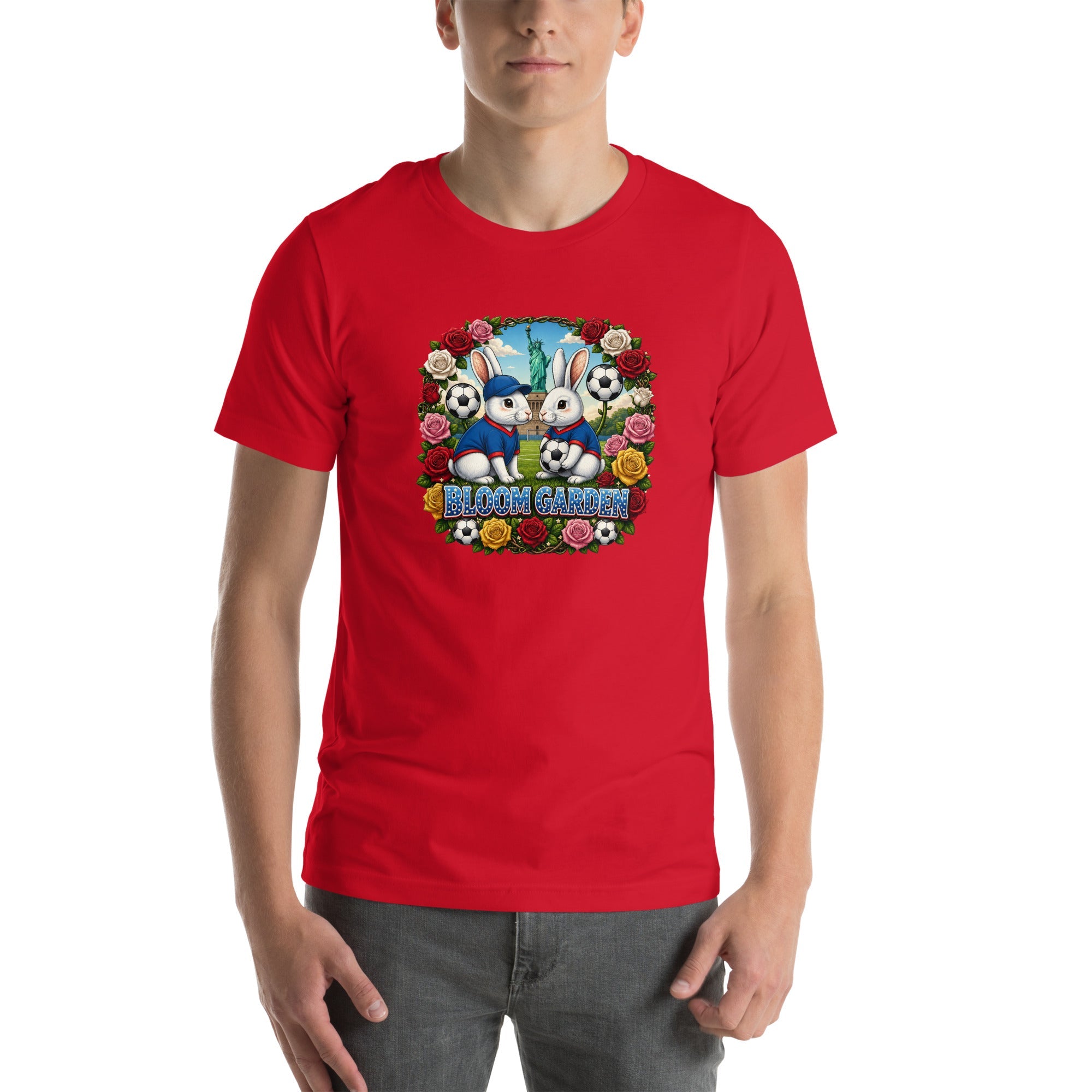 Bloom Garden American Rabbit T-Shirt | USA Fan | Canada Mexico USA 2026 | Unisex - BLOOM GARDEN