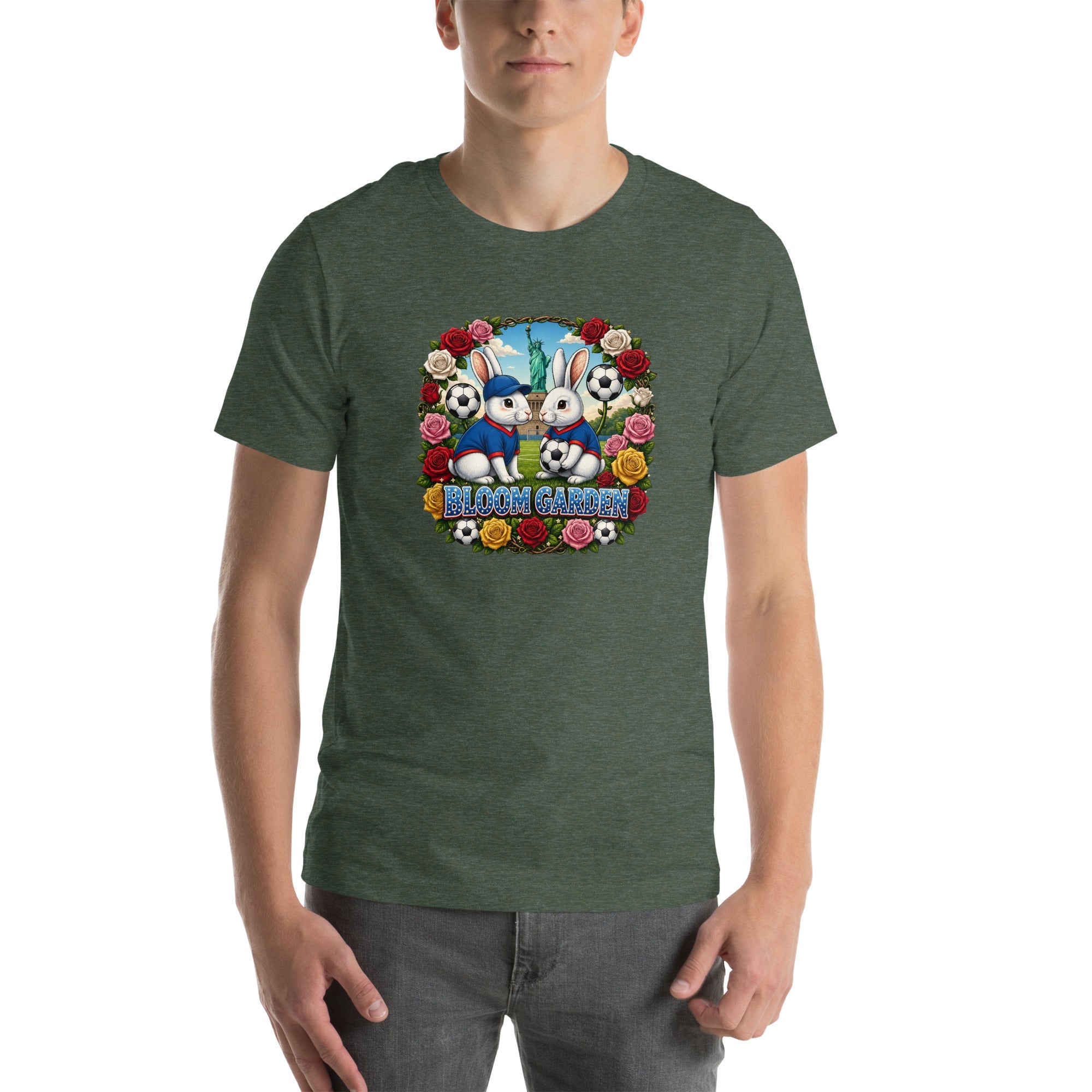 Bloom Garden American Rabbit T-Shirt | USA Fan | Canada Mexico USA 2026 | Unisex - BLOOM GARDEN