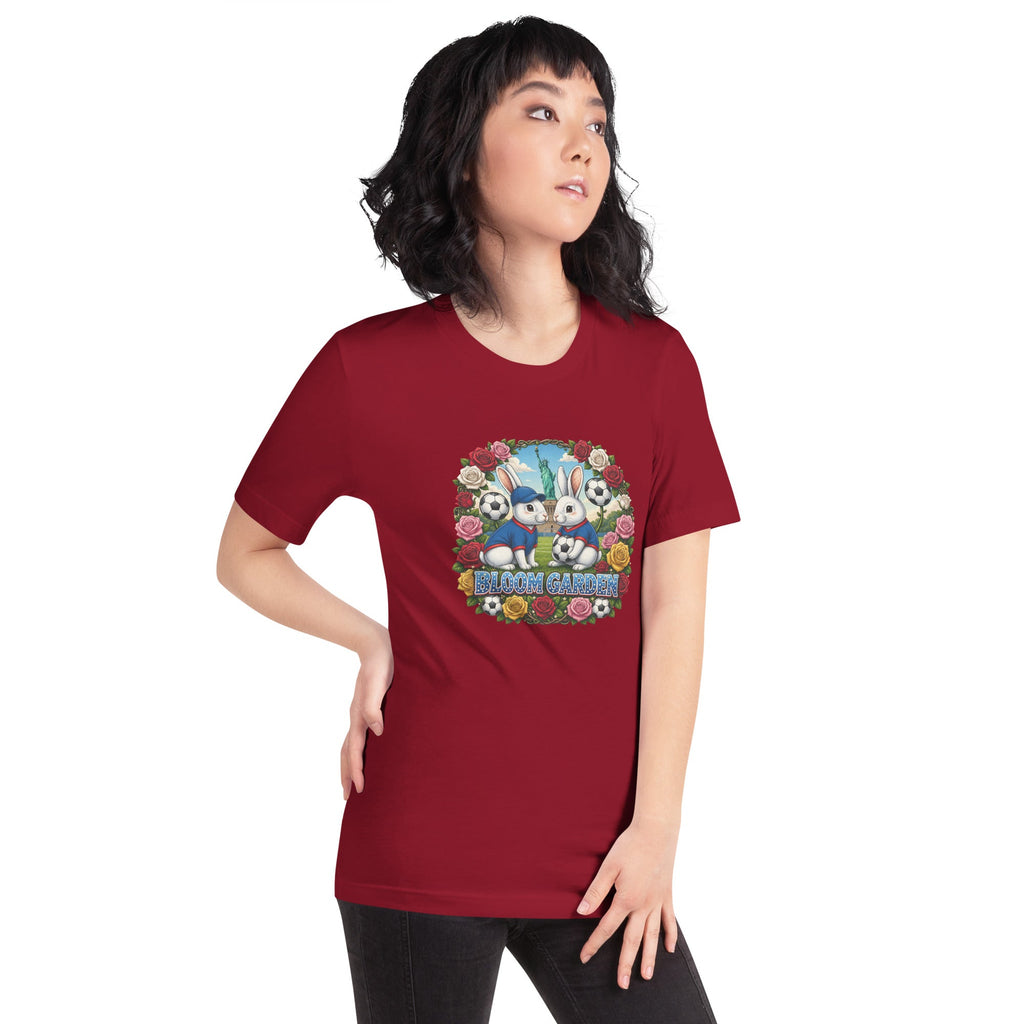 Bloom Garden American Rabbit T-Shirt | USA Fan | Canada Mexico USA 2026 | Unisex - BLOOM GARDEN