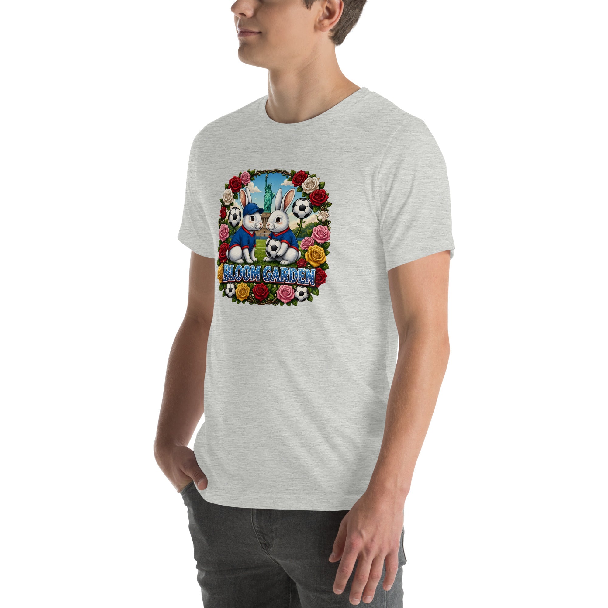 Bloom Garden American Rabbit T-Shirt | USA Fan | Canada Mexico USA 2026 | Unisex - BLOOM GARDEN