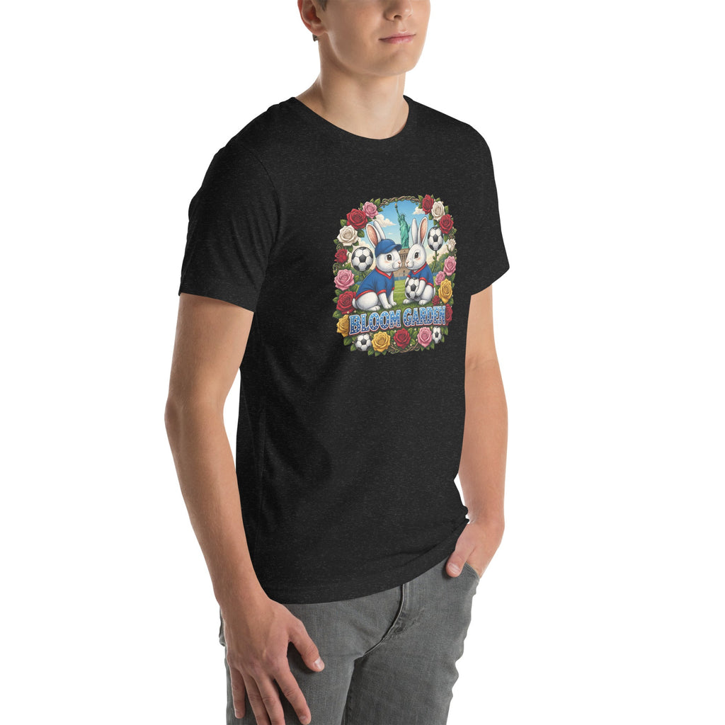 Bloom Garden American Rabbit T-Shirt | USA Fan | Canada Mexico USA 2026 | Unisex - BLOOM GARDEN