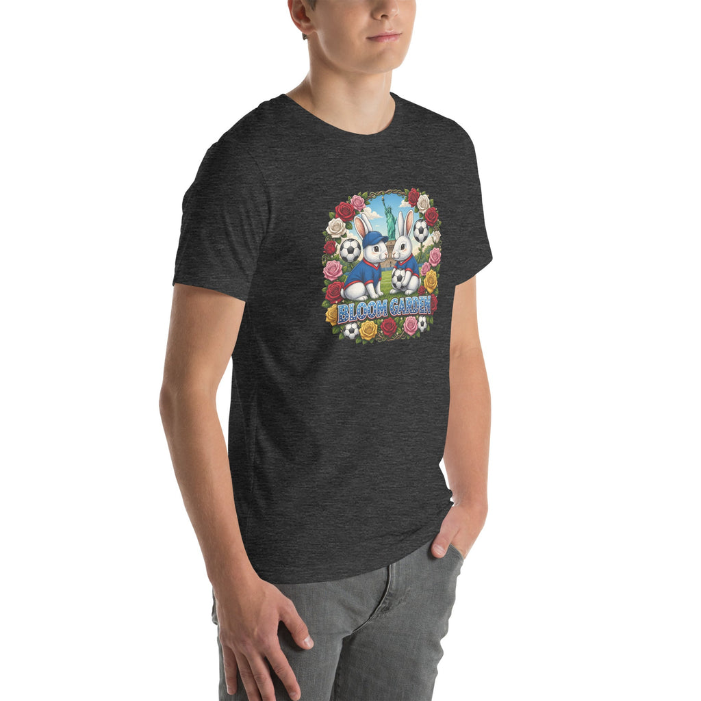 Bloom Garden American Rabbit T-Shirt | USA Fan | Canada Mexico USA 2026 | Unisex - BLOOM GARDEN