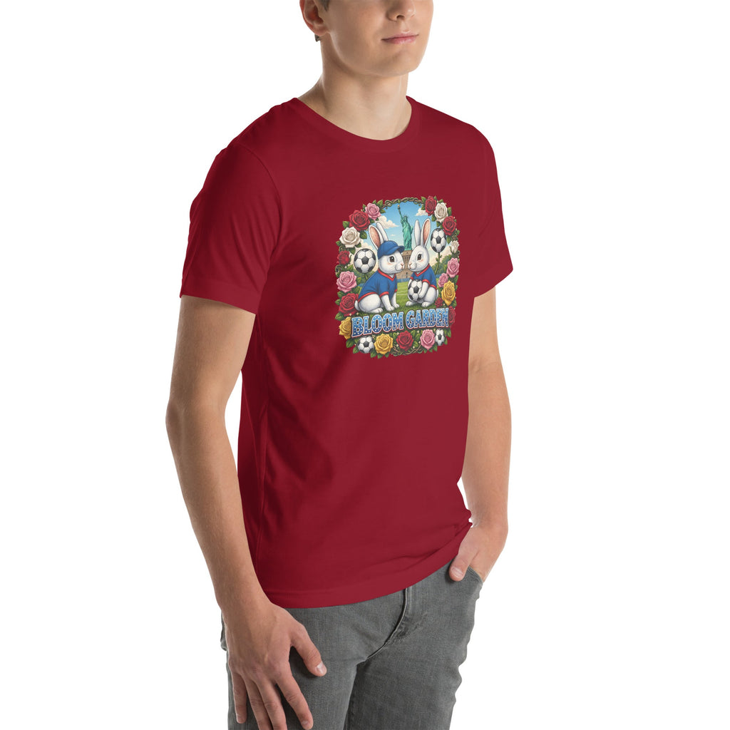 Bloom Garden American Rabbit T-Shirt | USA Fan | Canada Mexico USA 2026 | Unisex - BLOOM GARDEN