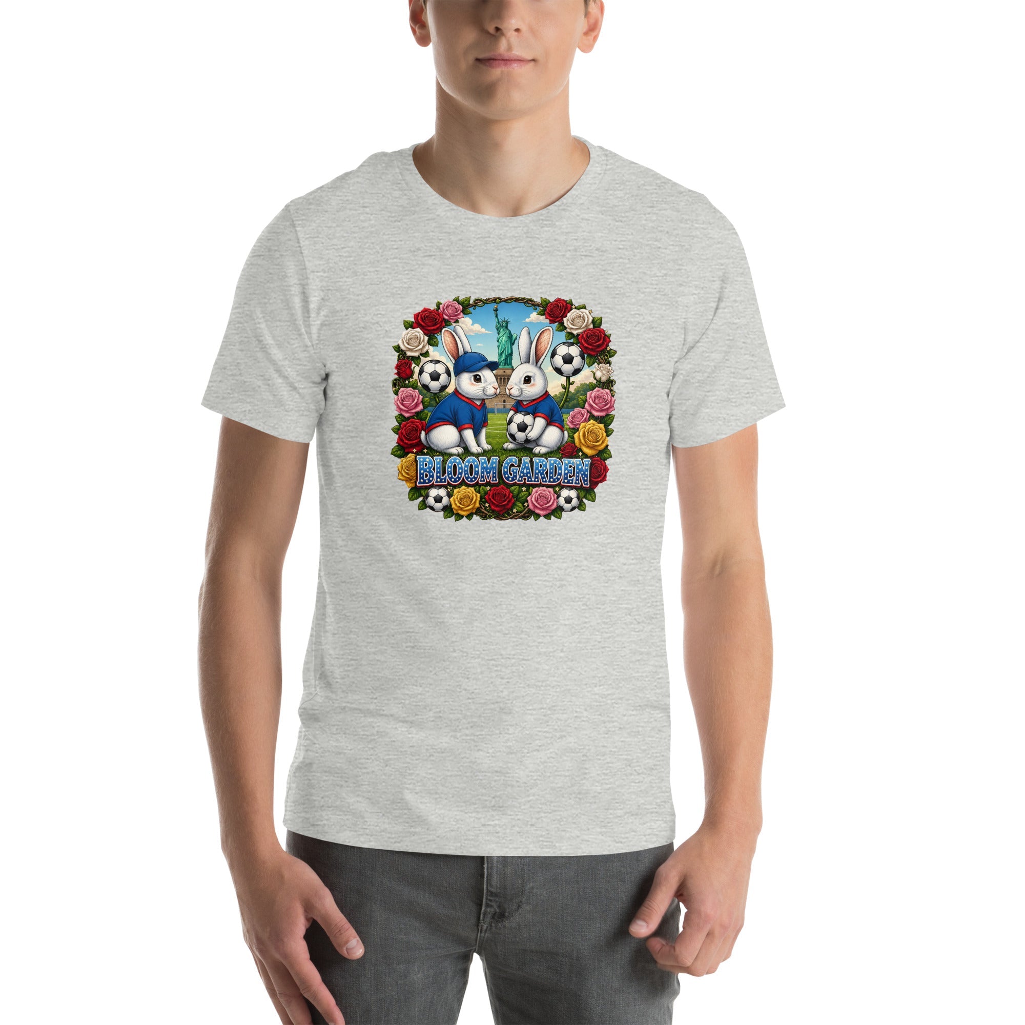 Bloom Garden American Rabbit T-Shirt | USA Fan | Canada Mexico USA 2026 | Unisex - BLOOM GARDEN