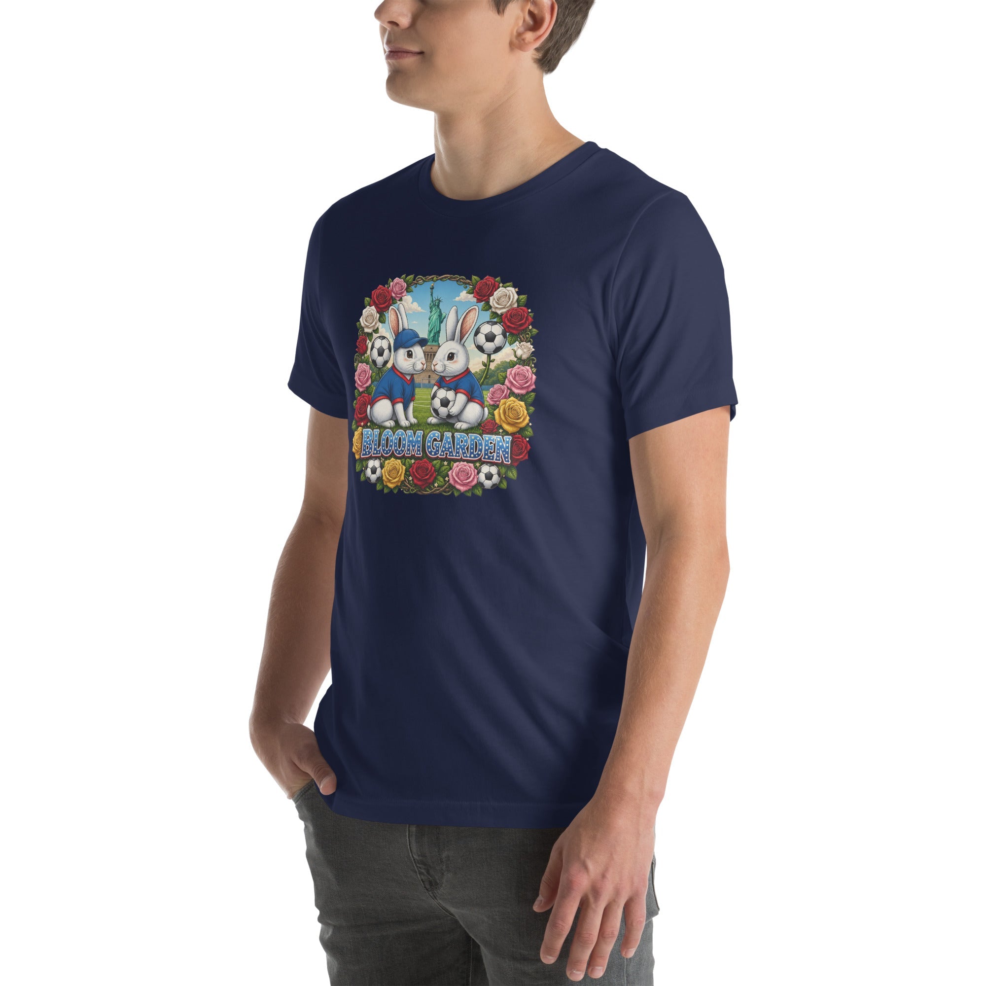 Bloom Garden American Rabbit T-Shirt | USA Fan | Canada Mexico USA 2026 | Unisex - BLOOM GARDEN