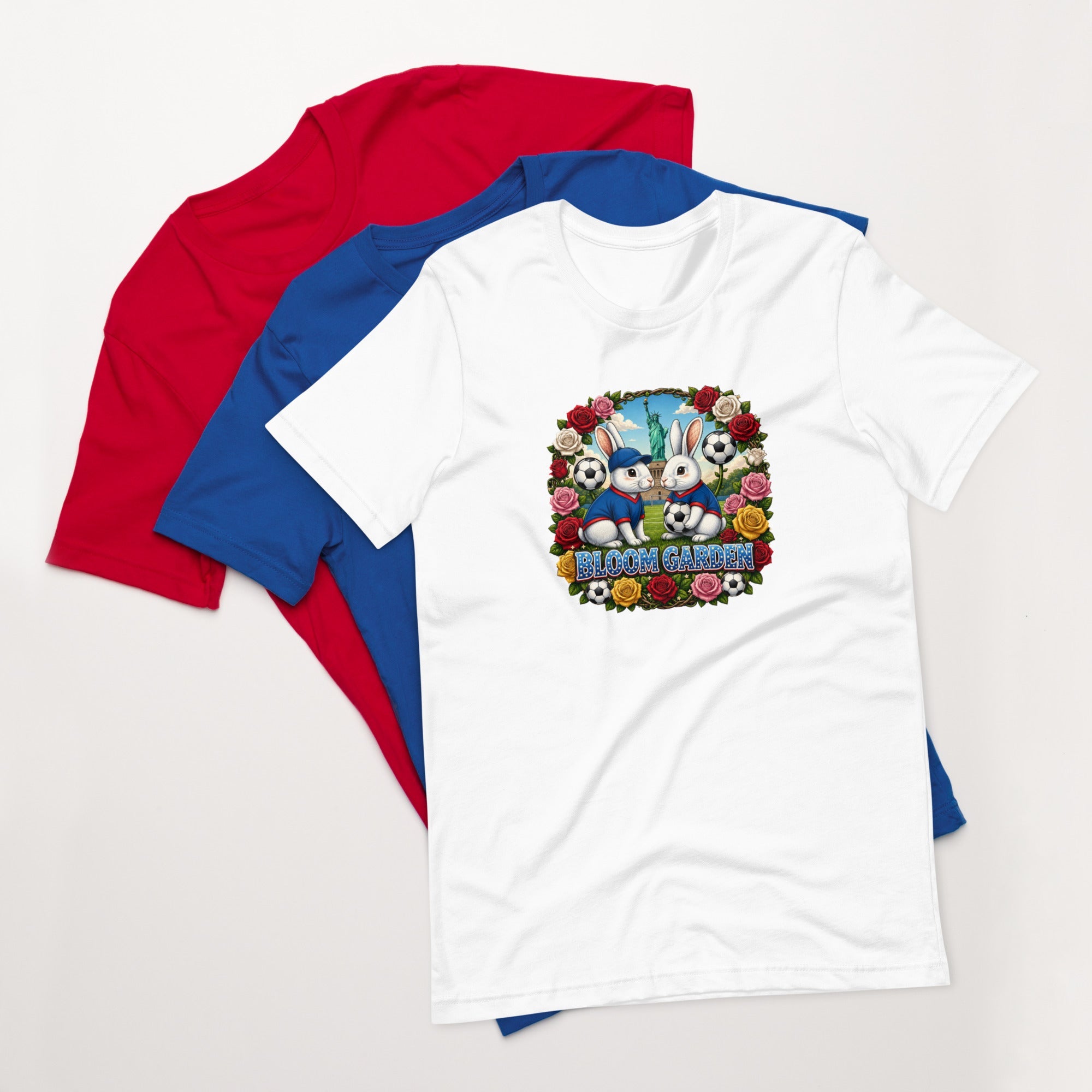 Bloom Garden American Rabbit T-Shirt | USA Fan | Canada Mexico USA 2026 | Unisex - BLOOM GARDEN