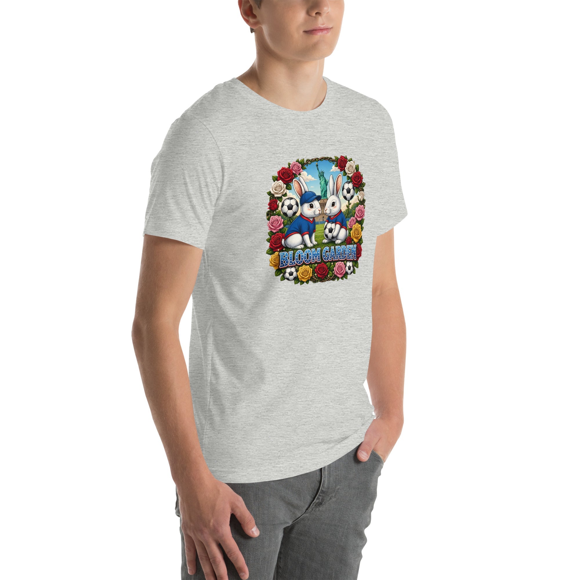 Bloom Garden American Rabbit T-Shirt | USA Fan | Canada Mexico USA 2026 | Unisex - BLOOM GARDEN