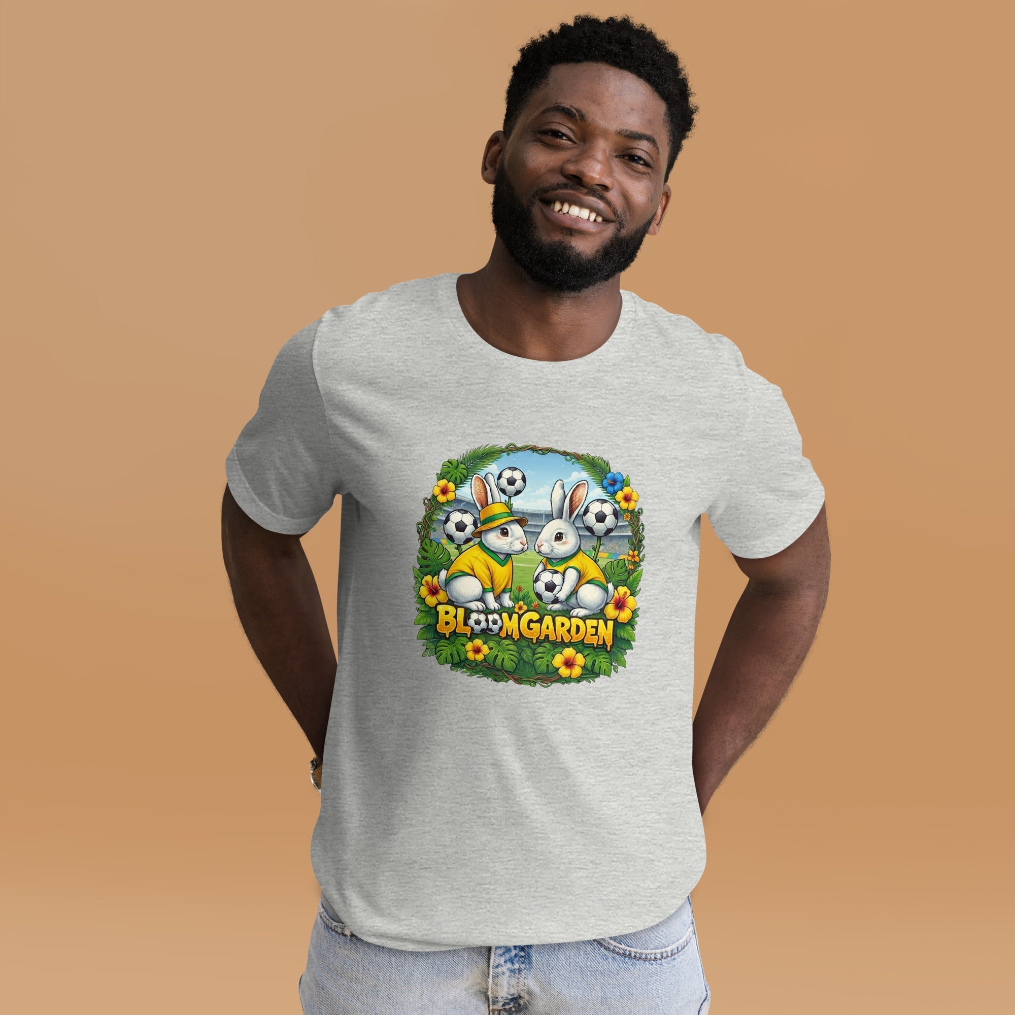 Bloom Garden Brazilian Rabbit T-Shirt | Brazilian Fan | Canada Mexico USA 2026 | Unisex - BLOOM GARDEN