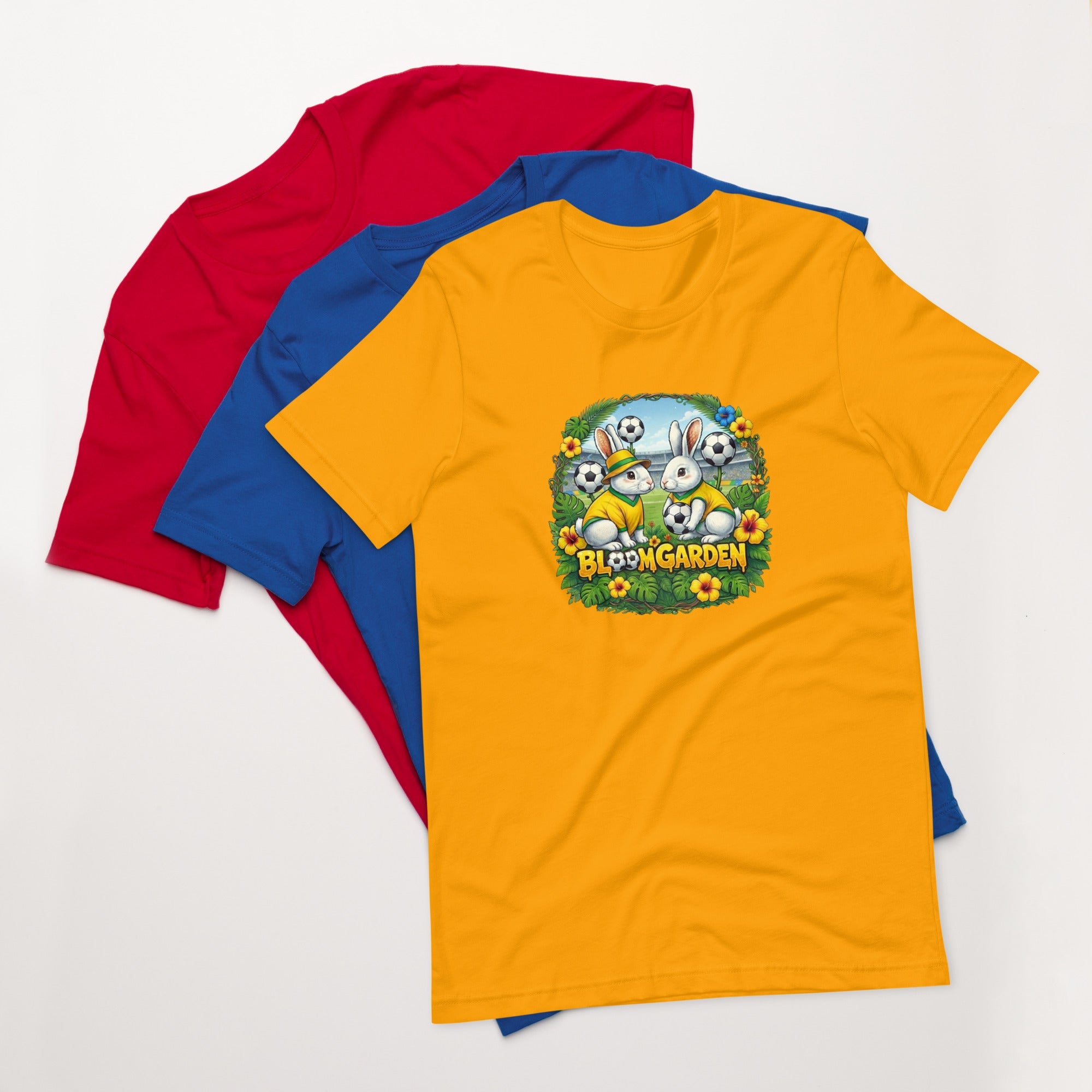Bloom Garden Brazilian Rabbit T-Shirt | Brazilian Fan | Canada Mexico USA 2026 | Unisex - BLOOM GARDEN