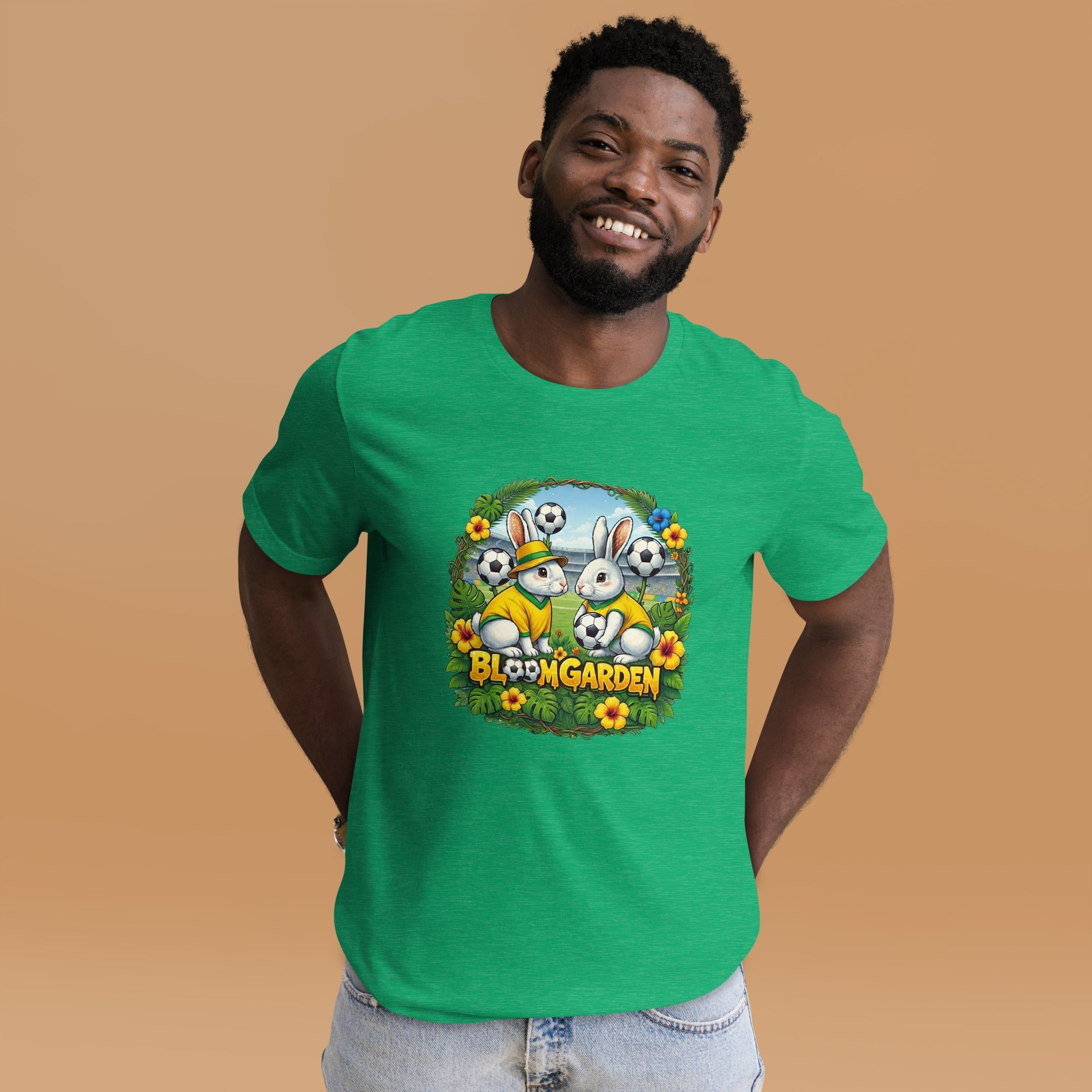 Bloom Garden Brazilian Rabbit T-Shirt | Brazilian Fan | Canada Mexico USA 2026 | Unisex - BLOOM GARDEN