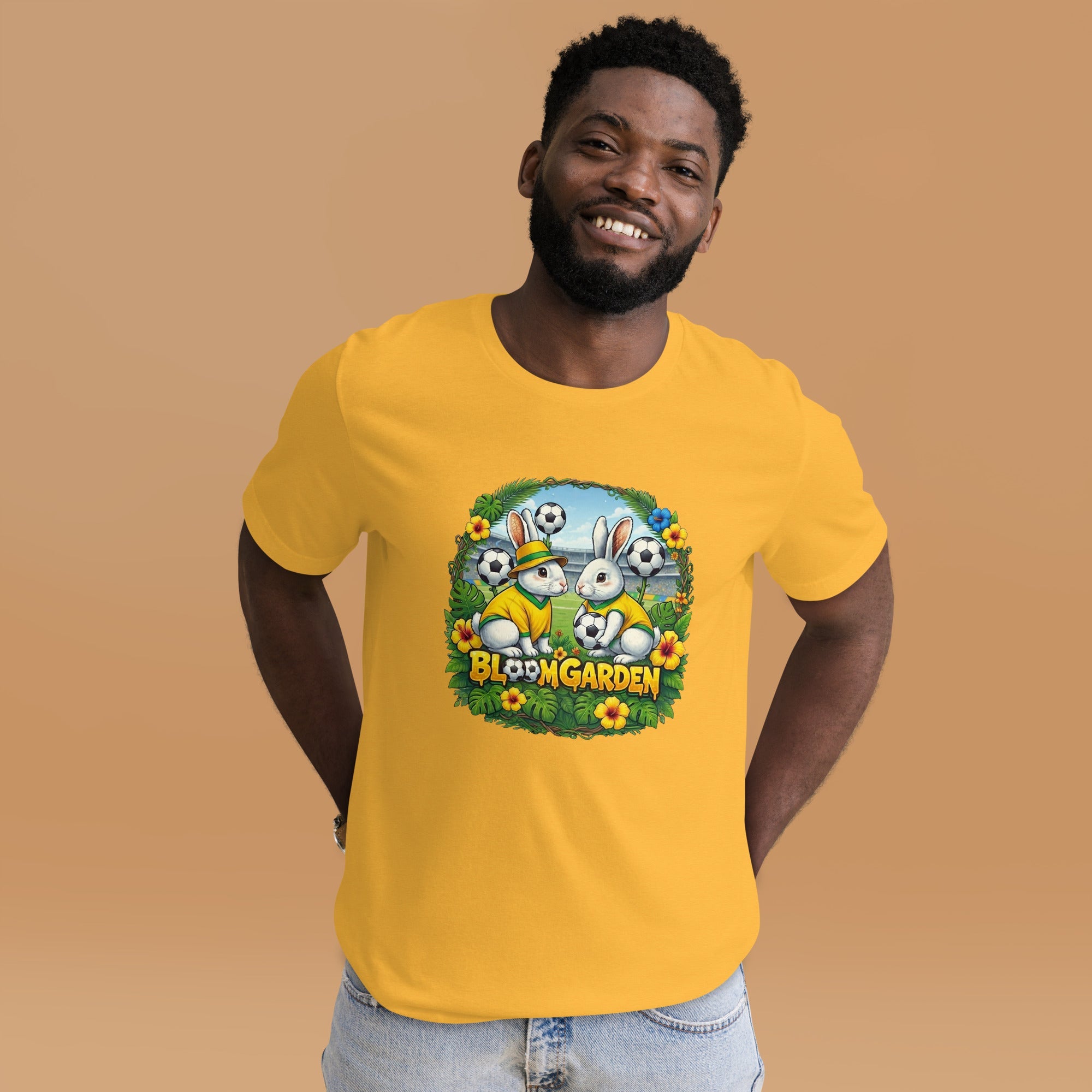 Bloom Garden Brazilian Rabbit T-Shirt | Brazilian Fan | Canada Mexico USA 2026 | Unisex - BLOOM GARDEN