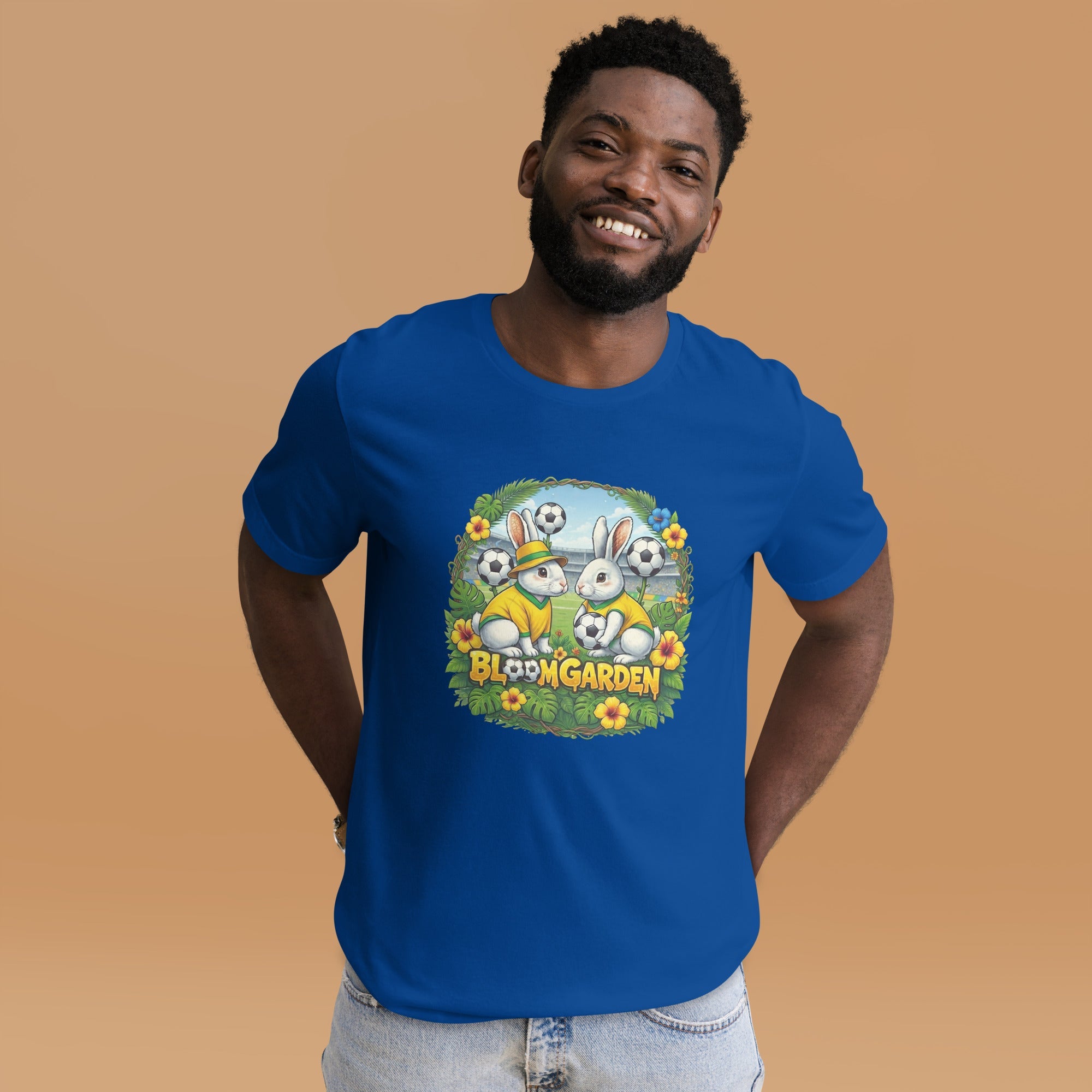 Bloom Garden Brazilian Rabbit T-Shirt | Brazilian Fan | Canada Mexico USA 2026 | Unisex - BLOOM GARDEN