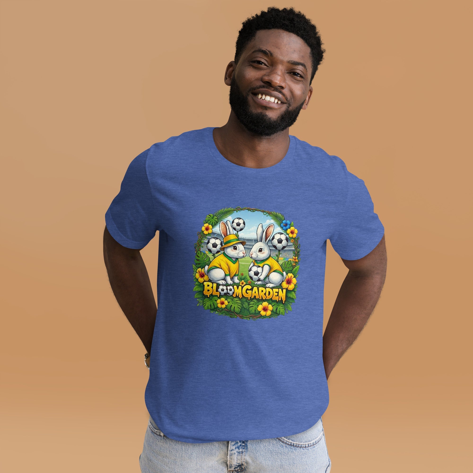 Bloom Garden Brazilian Rabbit T-Shirt | Brazilian Fan | Canada Mexico USA 2026 | Unisex - BLOOM GARDEN
