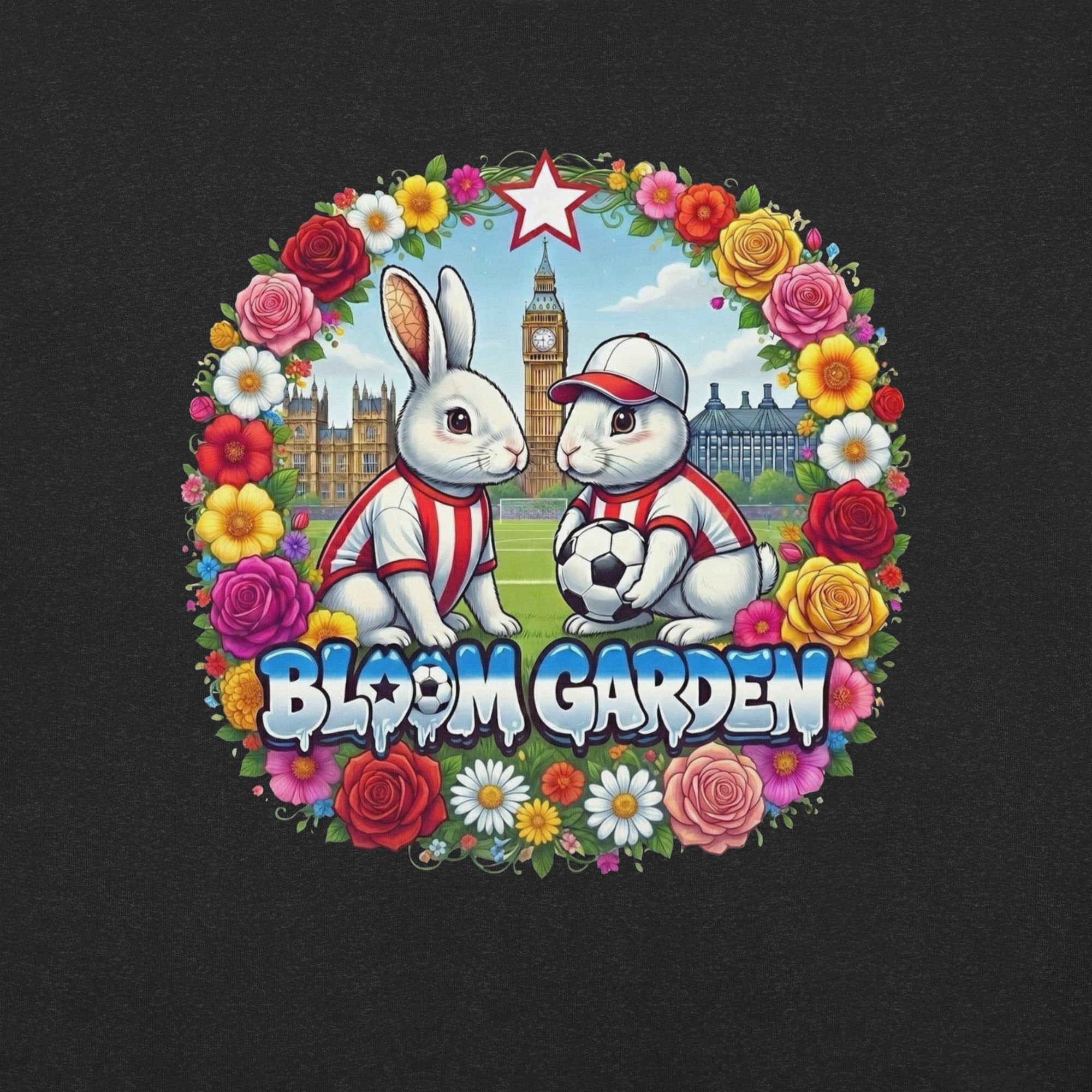 Bloom Garden British Rabbit T-Shirt | British Fan | Canada Mexico USA 2026 | Unisex - BLOOM GARDEN