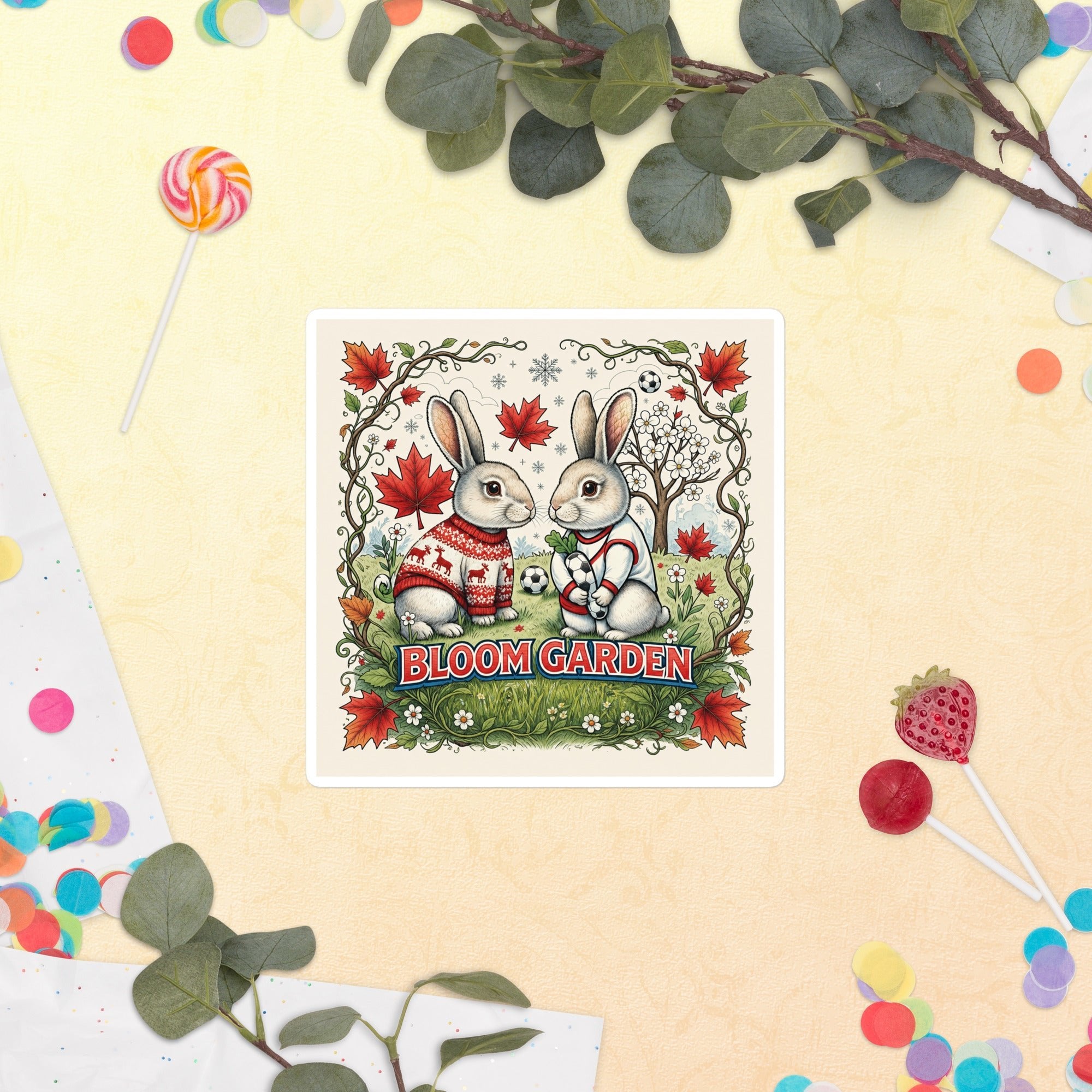Bloom Garden Canadian Rabbit Sticker - BLOOM GARDEN