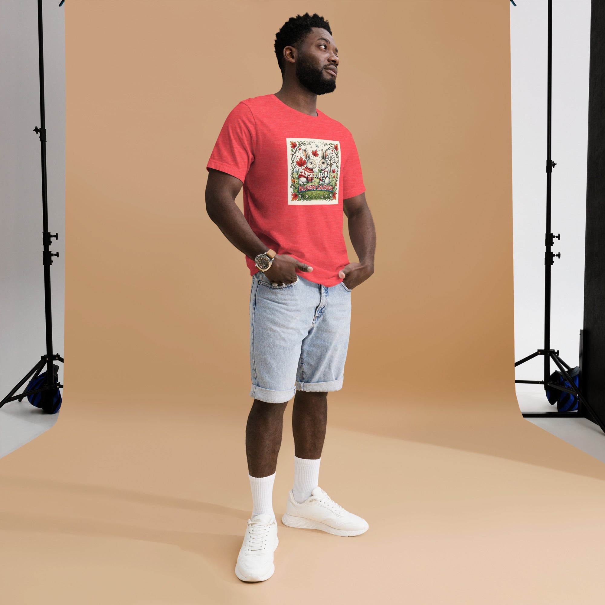 Bloom Garden Canadian Rabbit T-Shirt | Canadian Fan | Canada Mexico USA 2026 | Unisex - BLOOM GARDEN