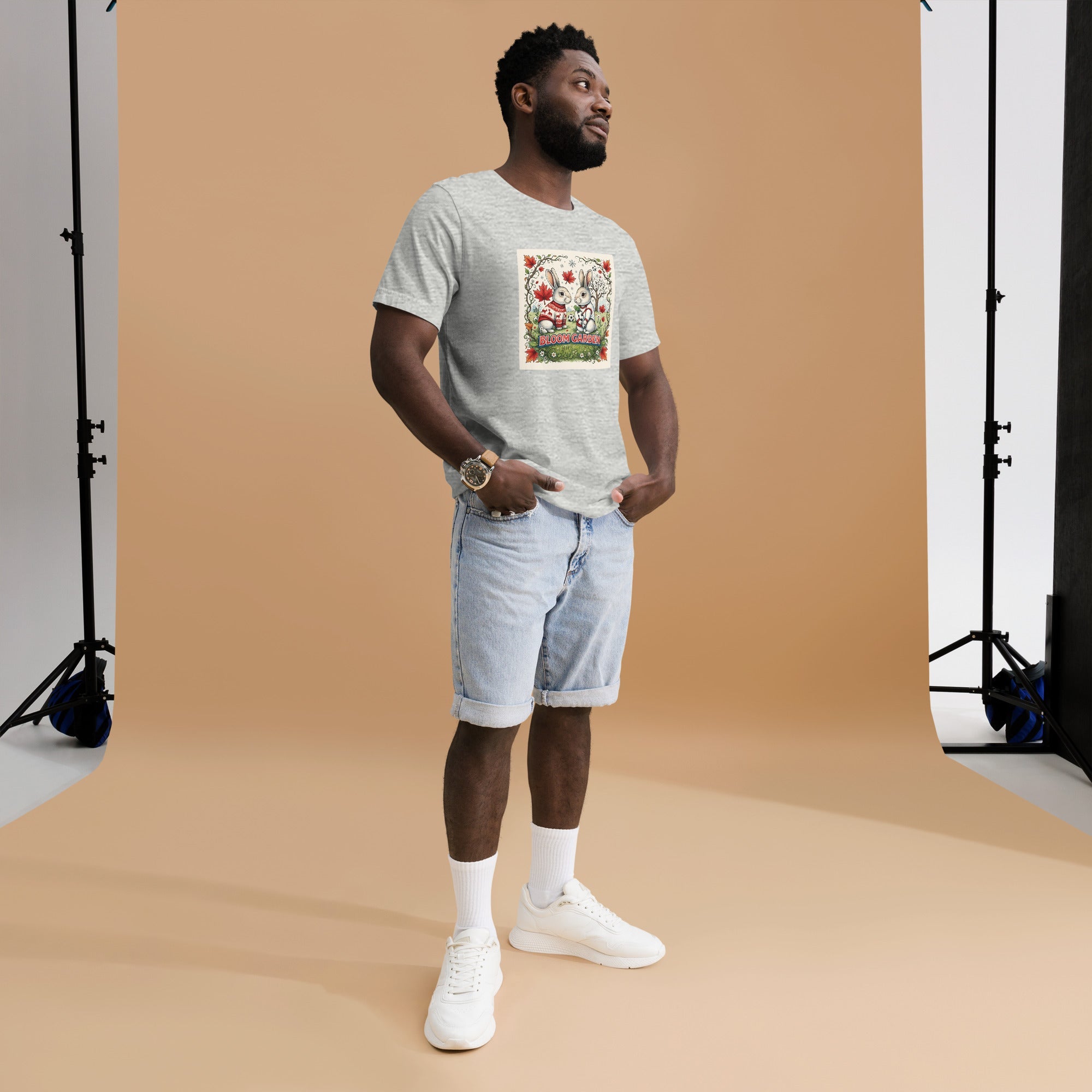 Bloom Garden Canadian Rabbit T-Shirt | Canadian Fan | Canada Mexico USA 2026 | Unisex - BLOOM GARDEN