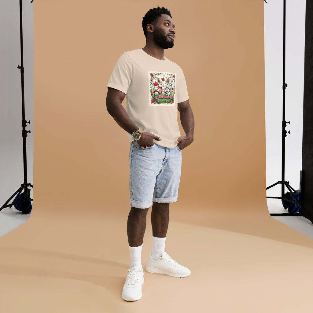 Bloom Garden Canadian Rabbit T-Shirt | Canadian Fan | Canada Mexico USA 2026 | Unisex - BLOOM GARDEN