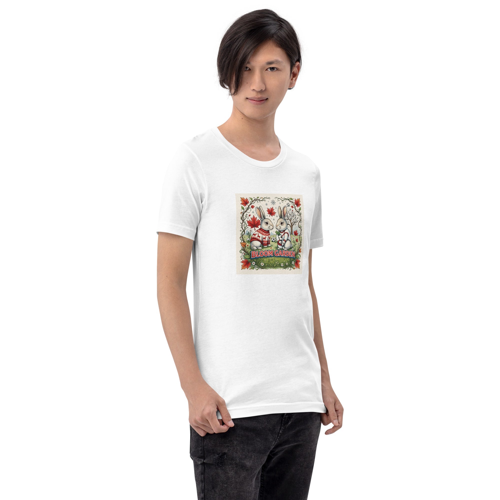 Bloom Garden Canadian Rabbit T-Shirt | Canadian Fan | Canada Mexico USA 2026 | Unisex - BLOOM GARDEN