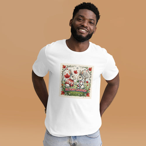 Bloom Garden Canadian Rabbit T-Shirt | Canadian Fan | Canada Mexico USA 2026 | Unisex - BLOOM GARDEN