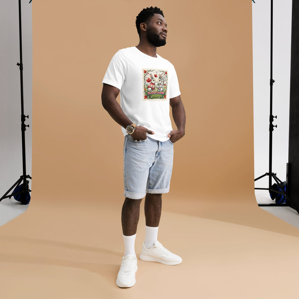 Bloom Garden Canadian Rabbit T-Shirt | Canadian Fan | Canada Mexico USA 2026 | Unisex - BLOOM GARDEN