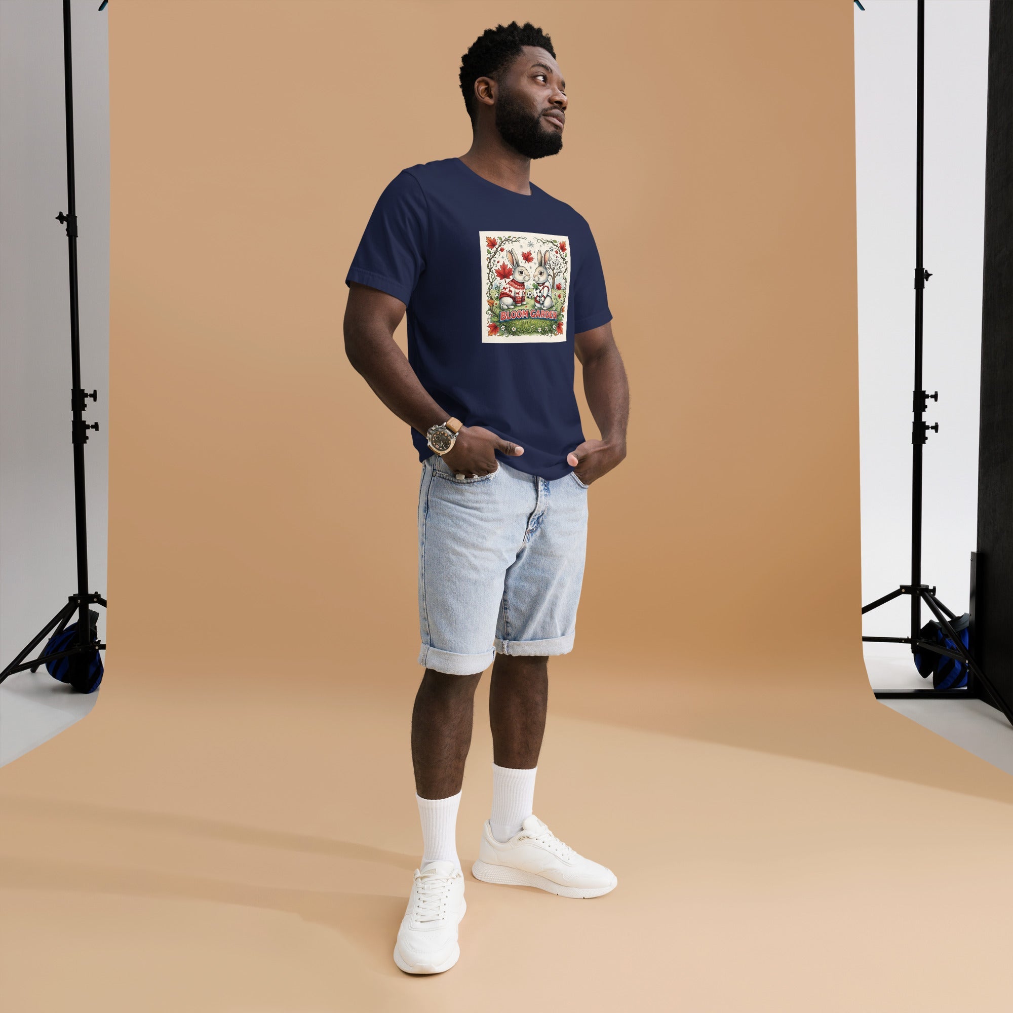 Bloom Garden Canadian Rabbit T-Shirt | Canadian Fan | Canada Mexico USA 2026 | Unisex - BLOOM GARDEN