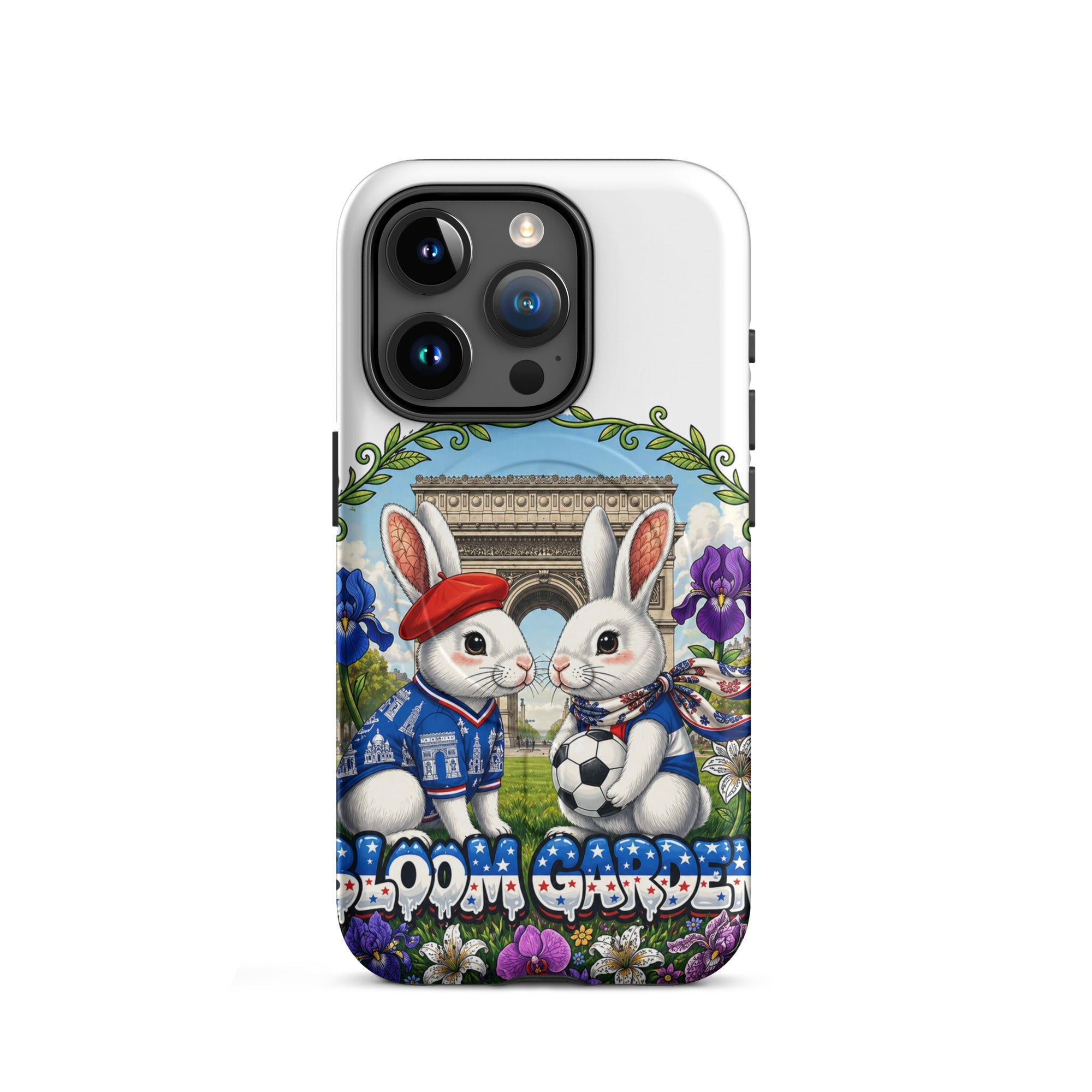 Bloom Garden French Rabbit MagSafe Tough Case for iPhone - BLOOM GARDEN