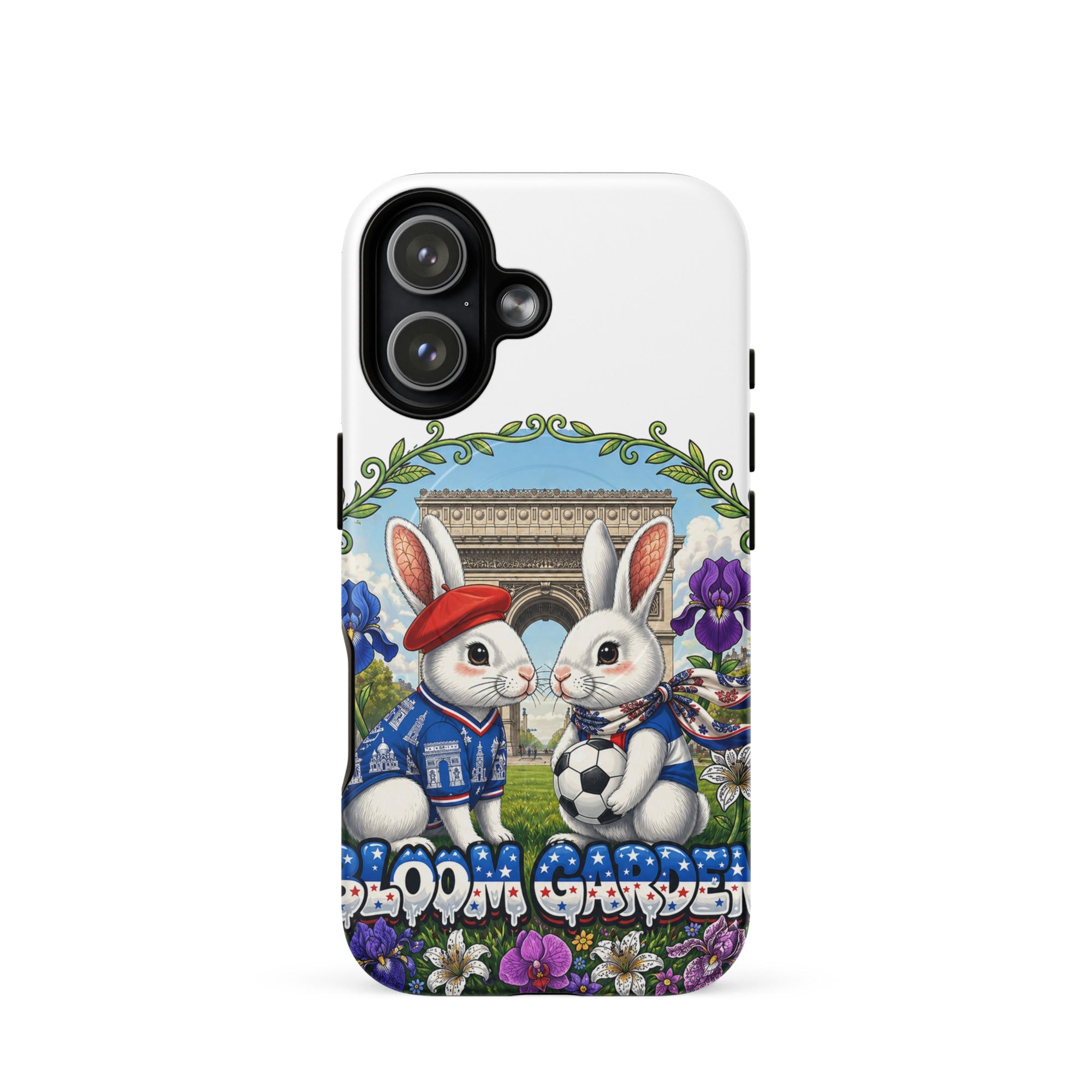 Bloom Garden French Rabbit MagSafe Tough Case for iPhone - BLOOM GARDEN
