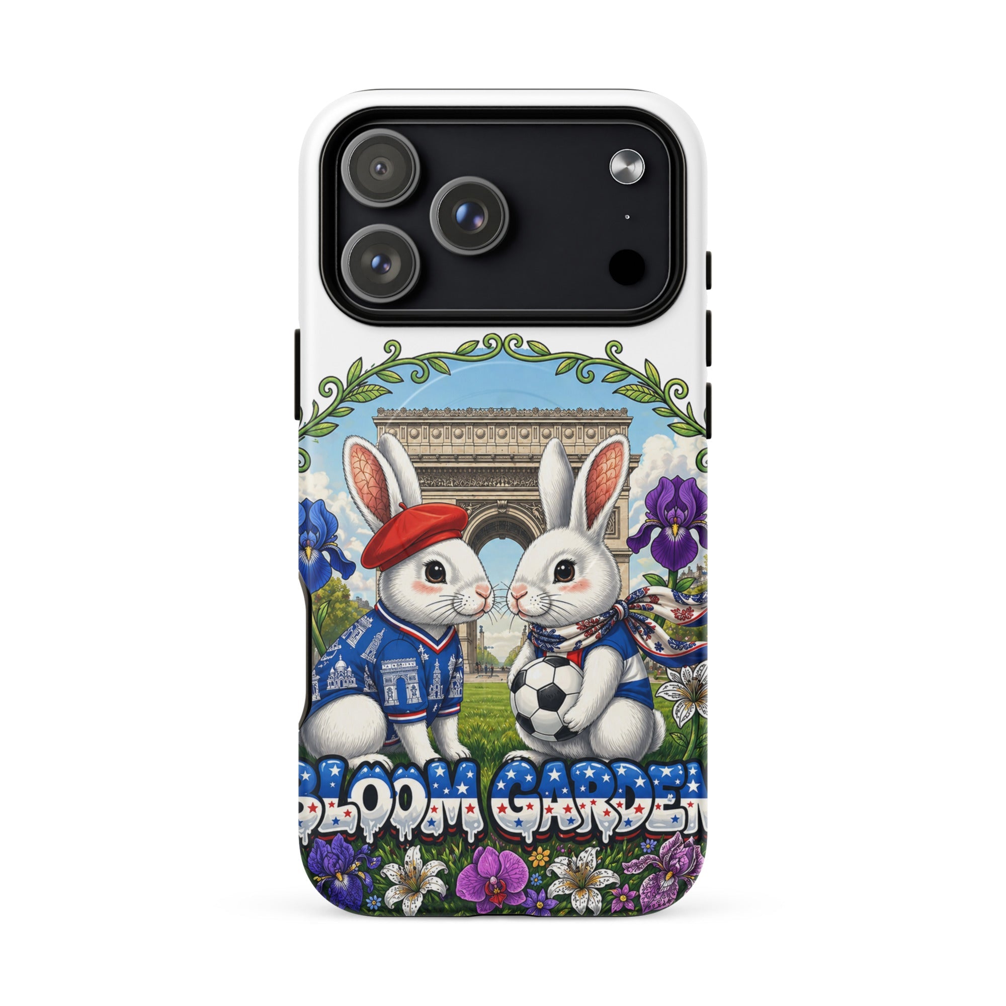 Bloom Garden French Rabbit MagSafe Tough Case for iPhone - BLOOM GARDEN